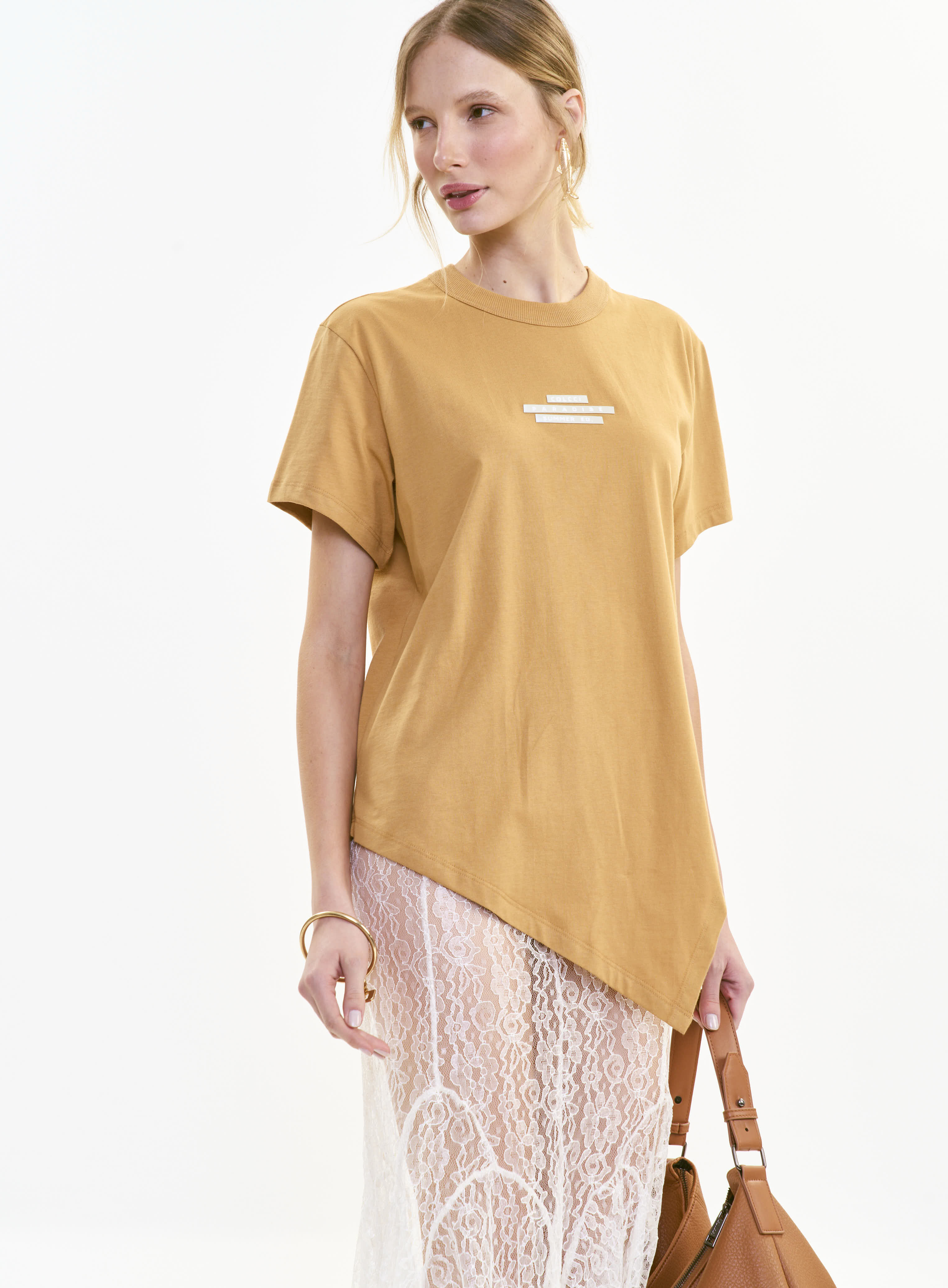 CAMISETA COLCCI GG MARROM FEIJO