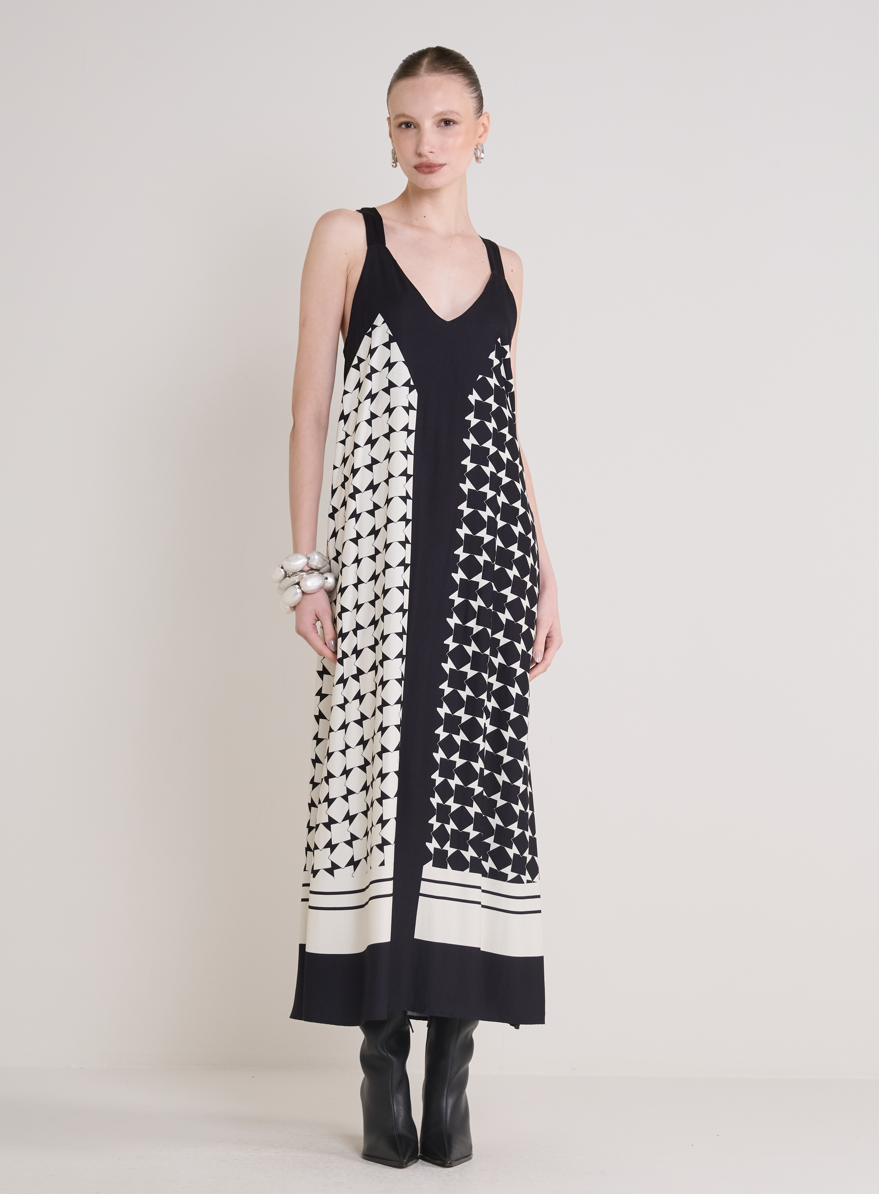 VESTIDO ESTAMPADO P BLOCK PATTERN