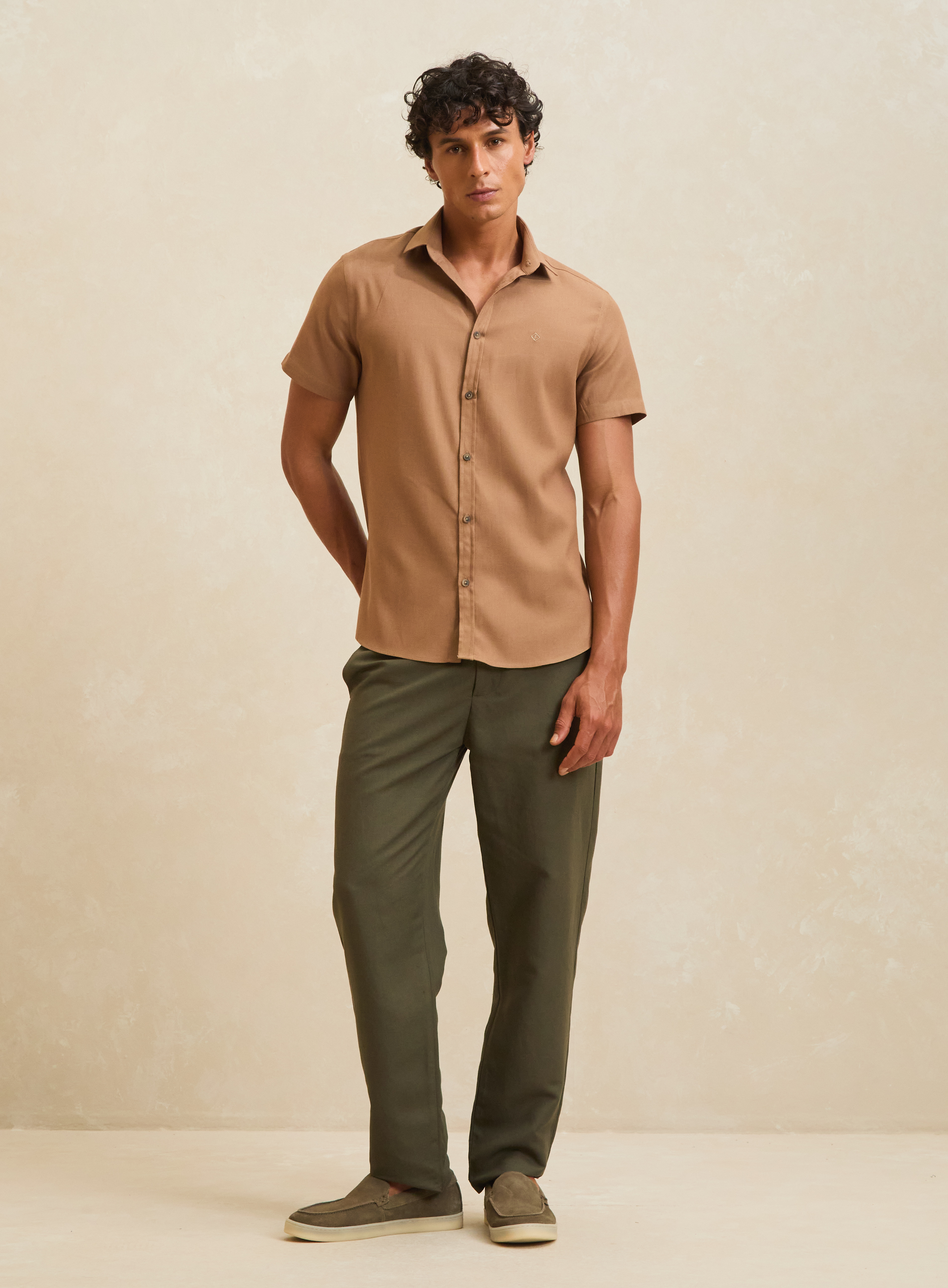 CAMISA LINHO ST BARTHS G MARROM TIMUR