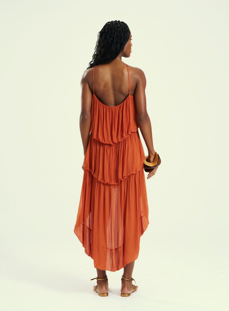 VESTIDO OPEN GG MARROM CARAMEL