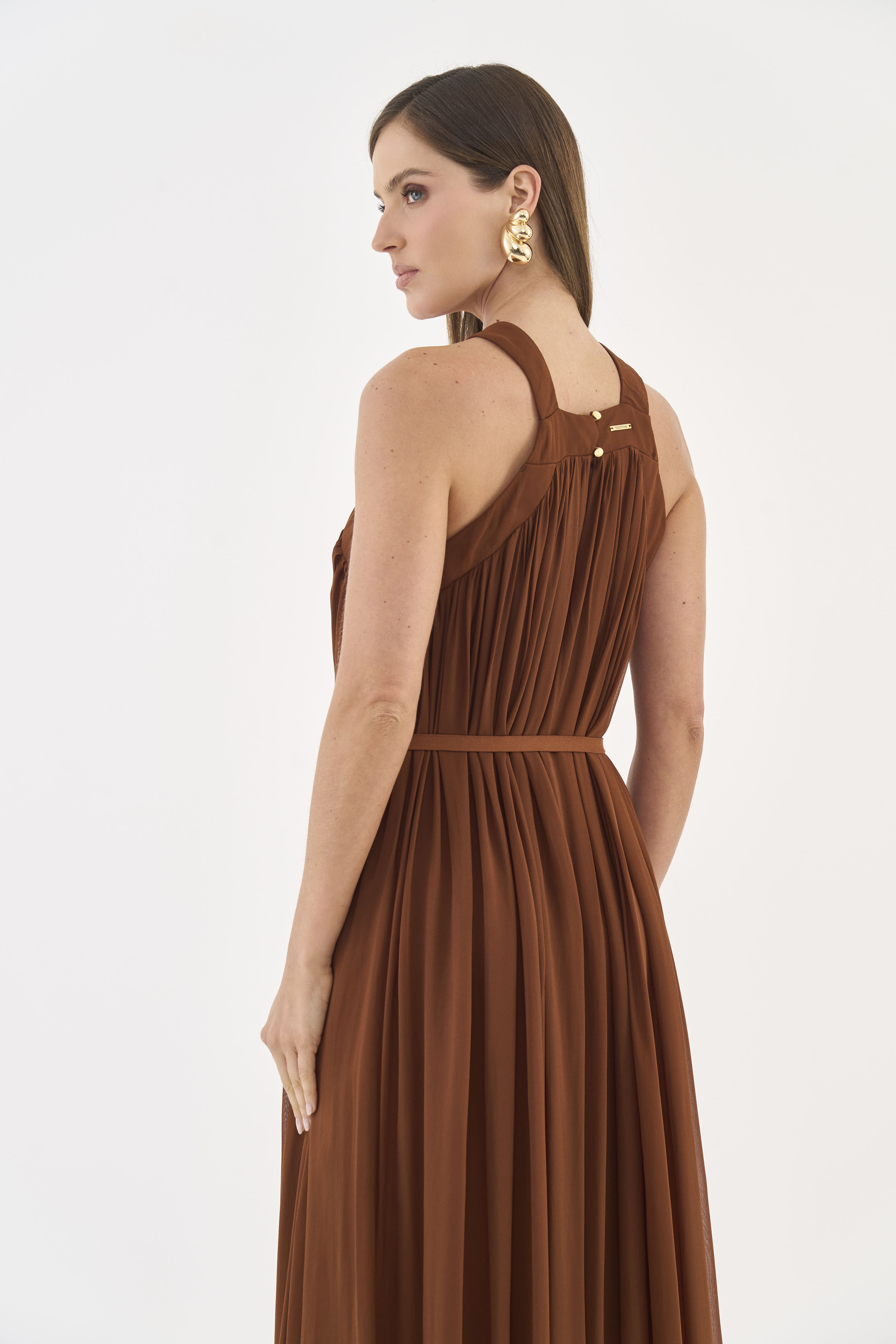 VESTIDO COLCCI P MARROM CARVALHO