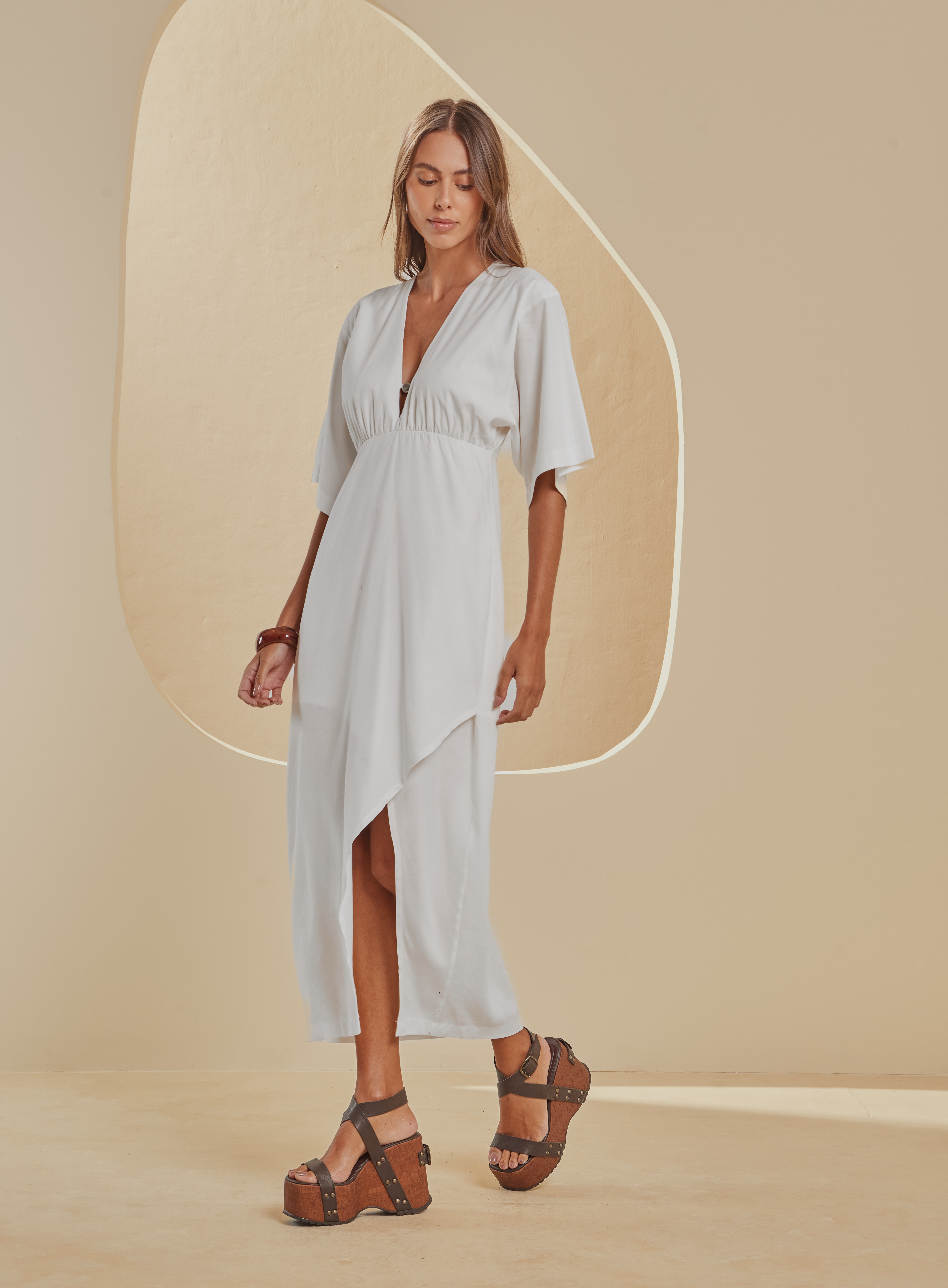 VESTIDO LINHO G OFF SHELL