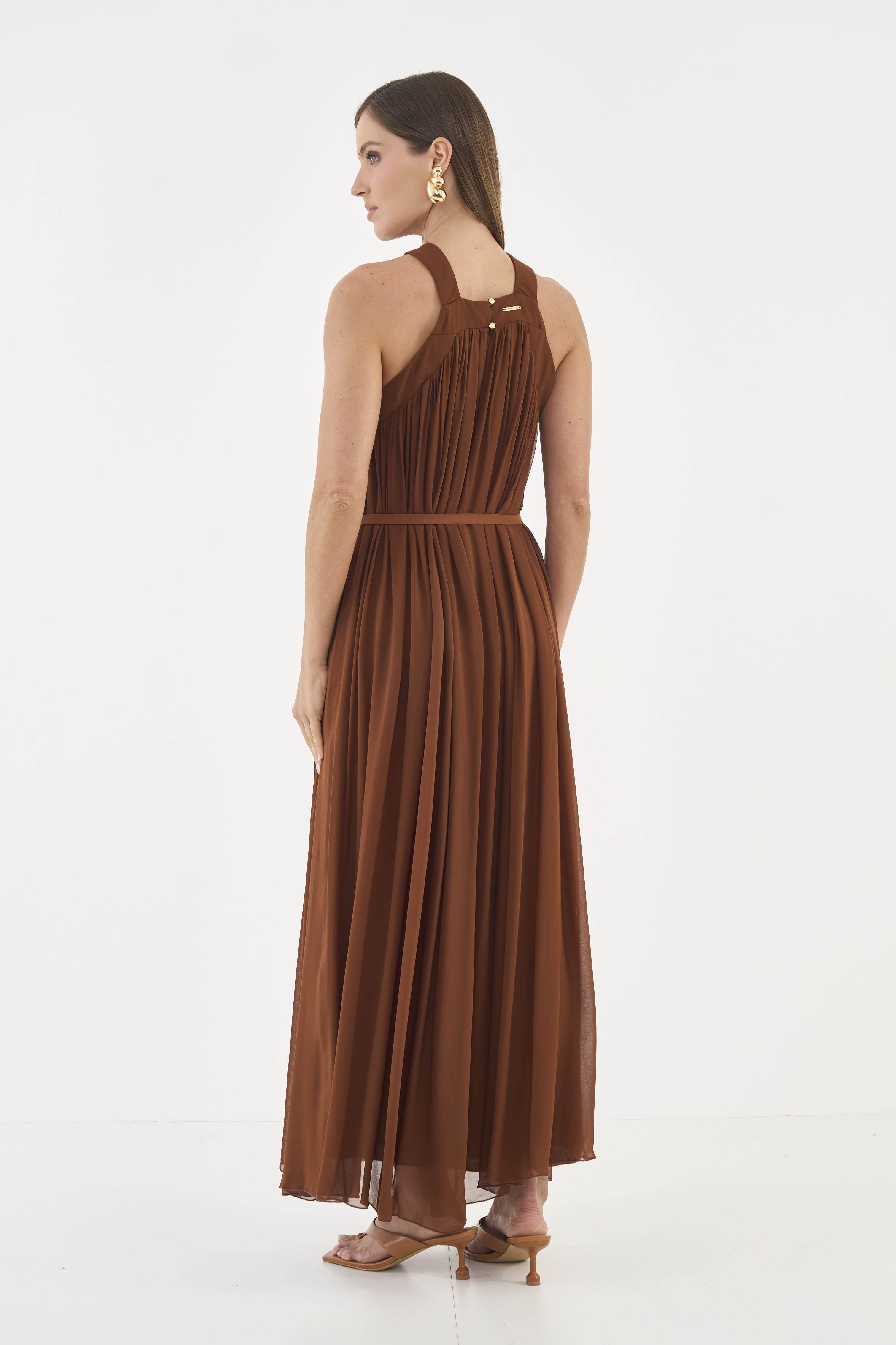 VESTIDO COLCCI P MARROM CARVALHO