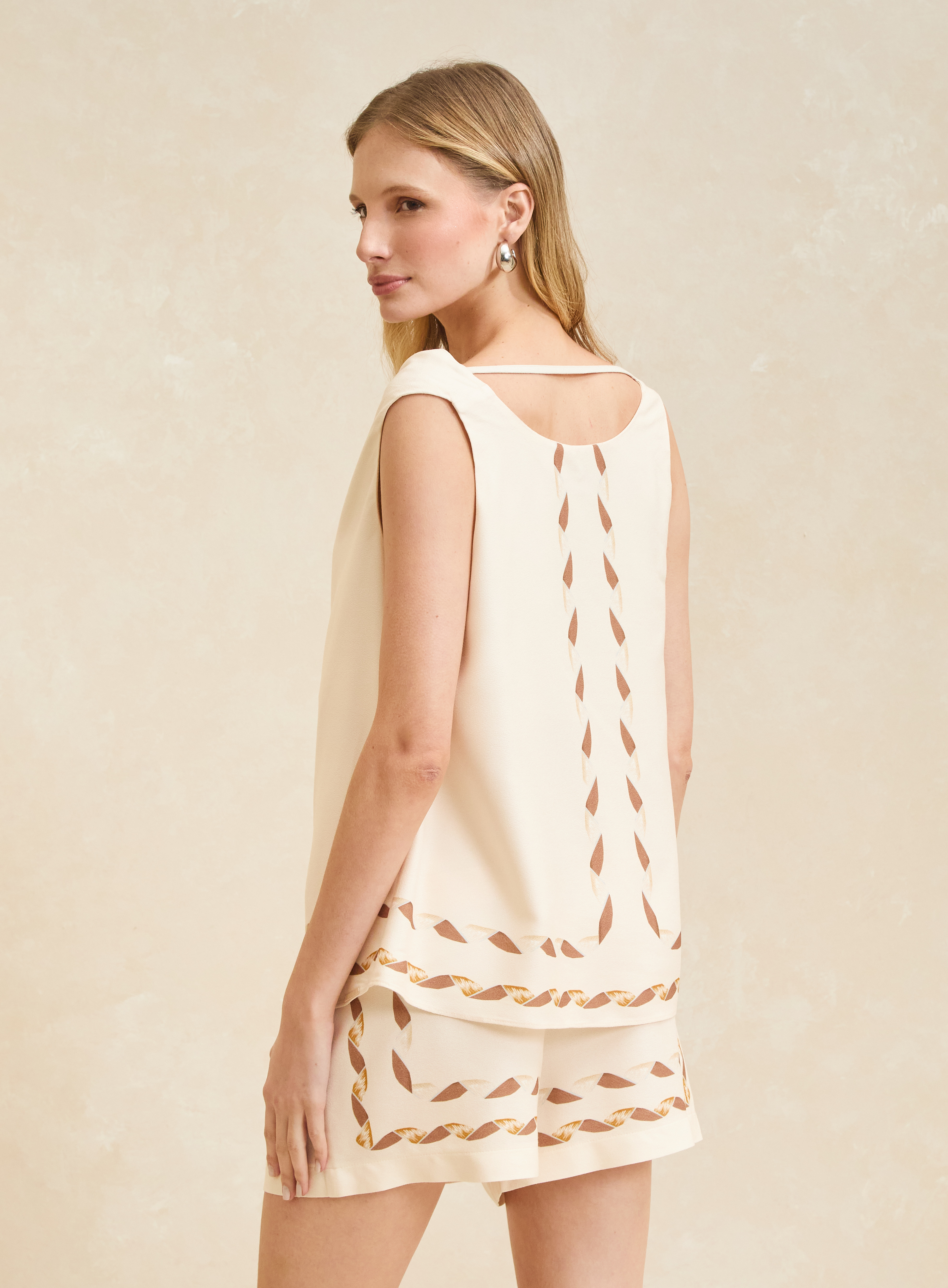 BLUSA ESTAMPADA G JARDIM ARABESCO