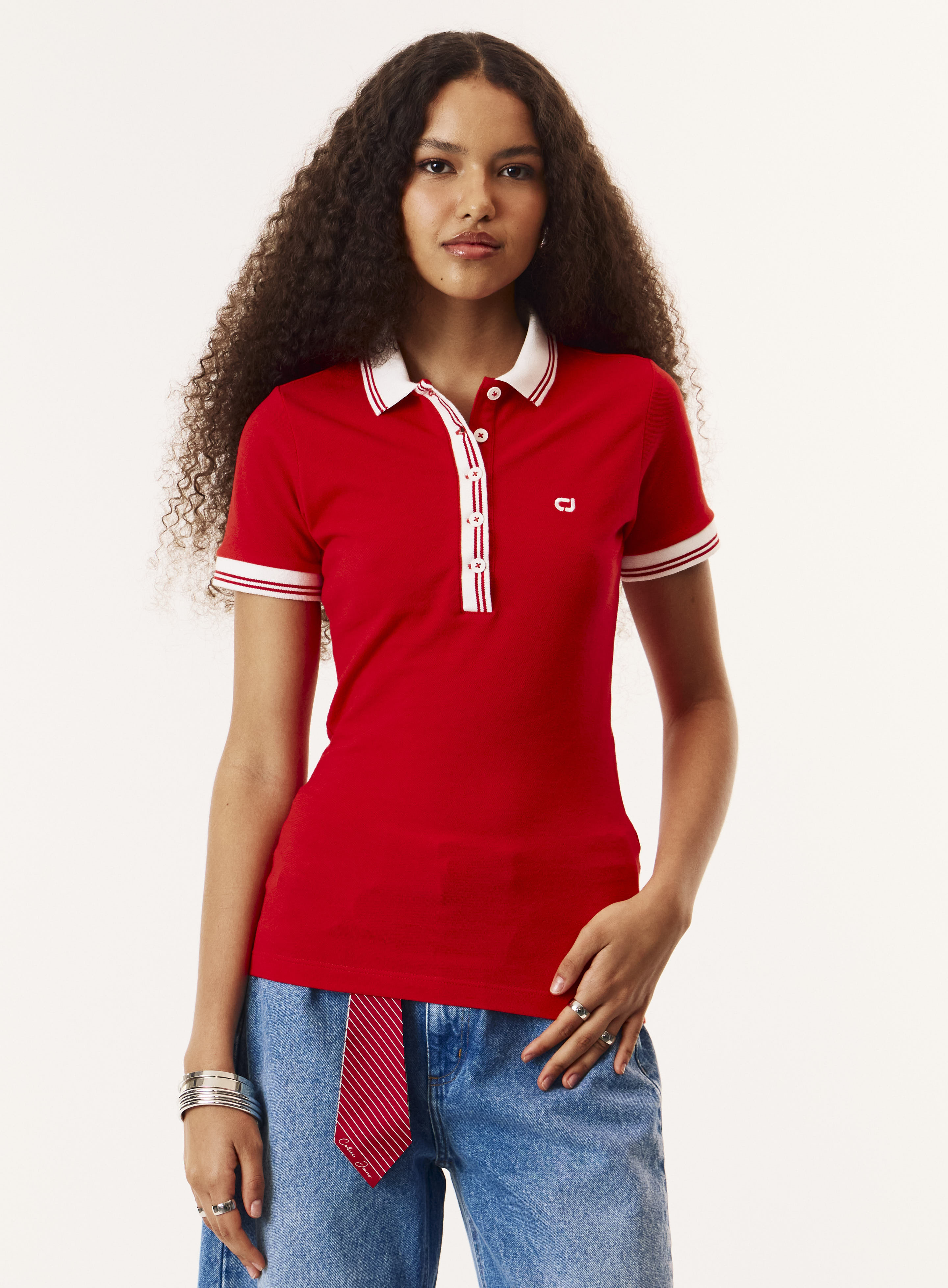 POLO COLCCI JEANS M VERMELHO LUXURY