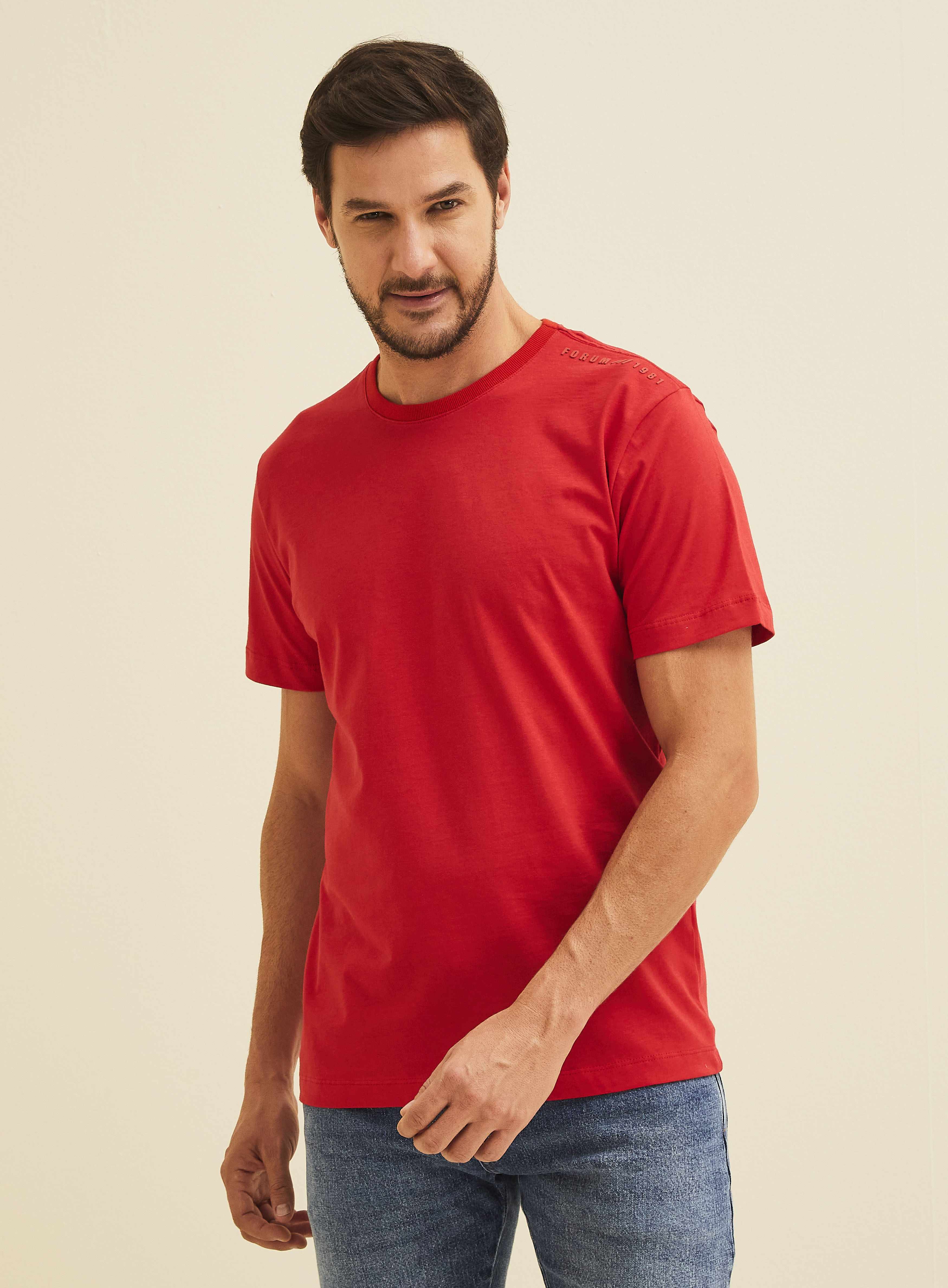 CAMISETA FORUM M VERMELHO SPARKLY