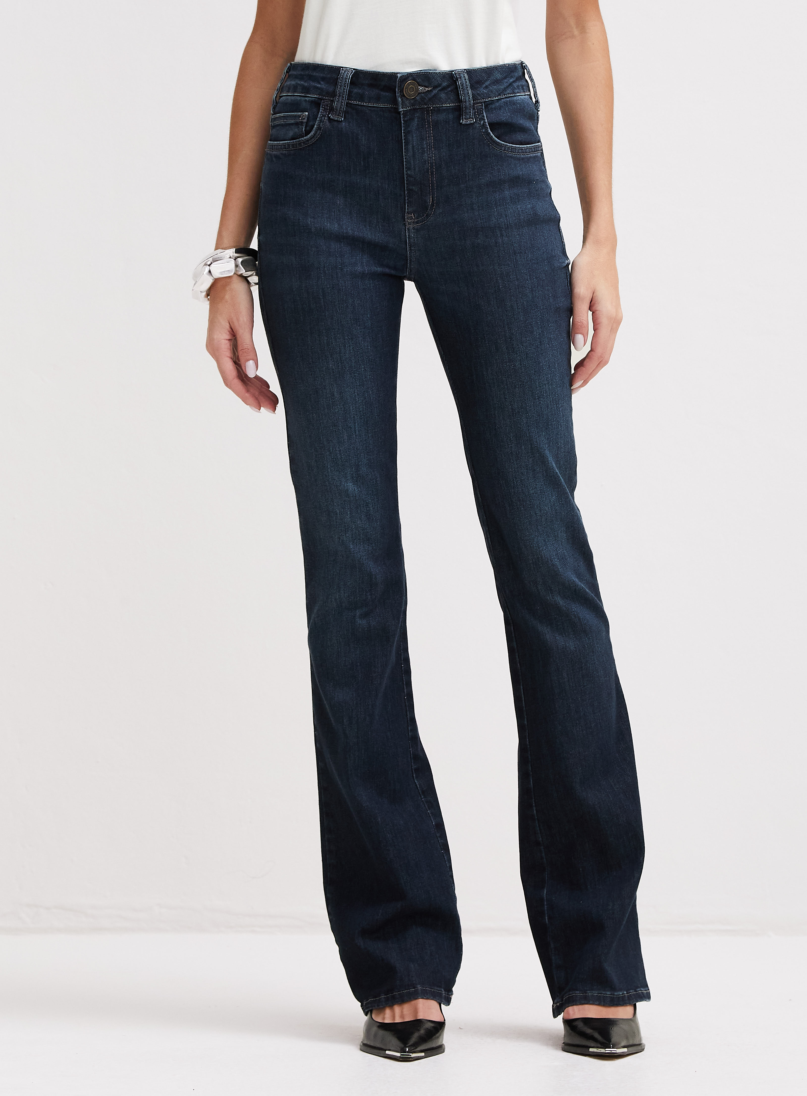 CALÇA JEANS BOOT CUT 38 INDIGO