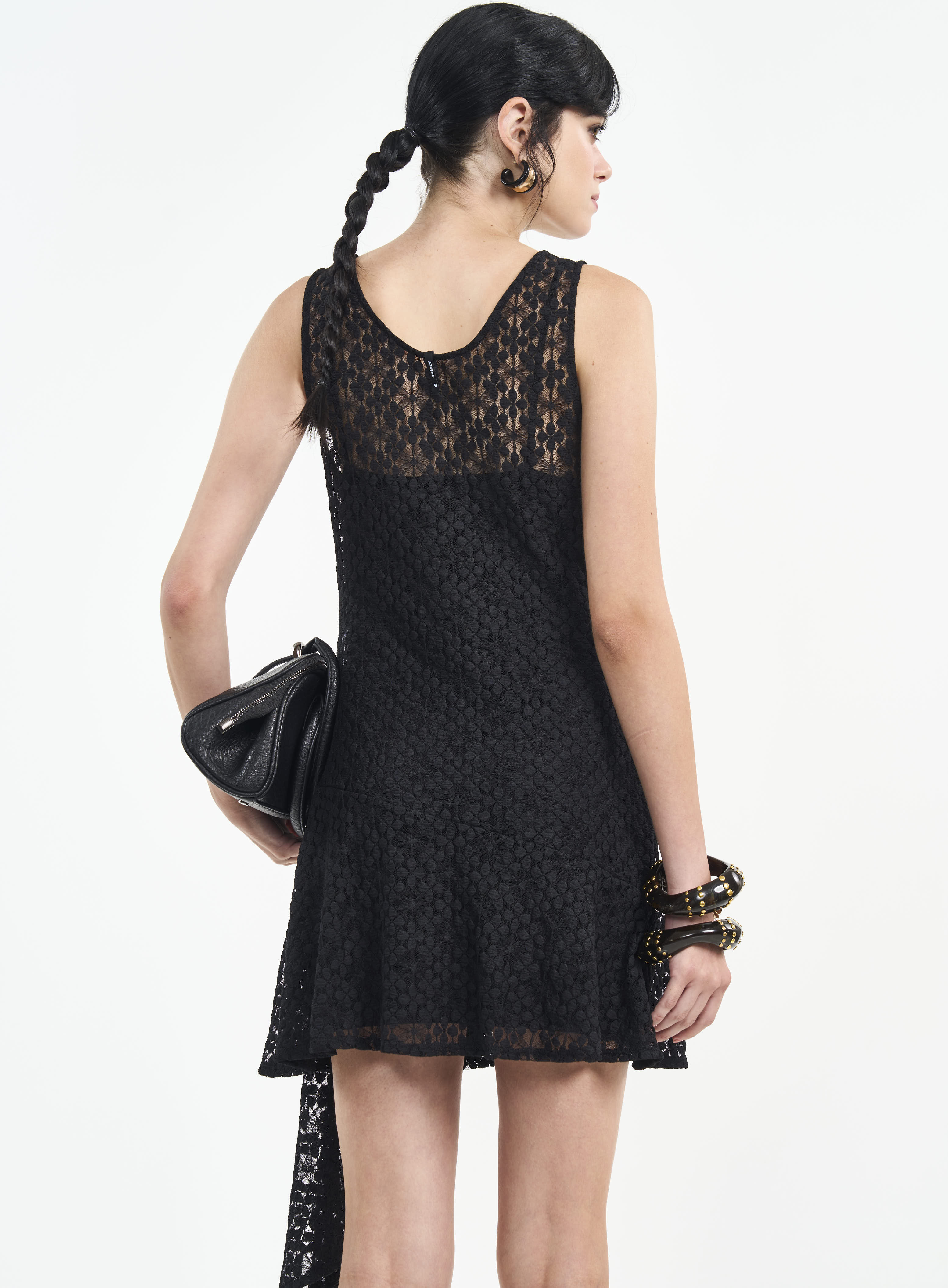 VESTIDO RENDA M PRETO
