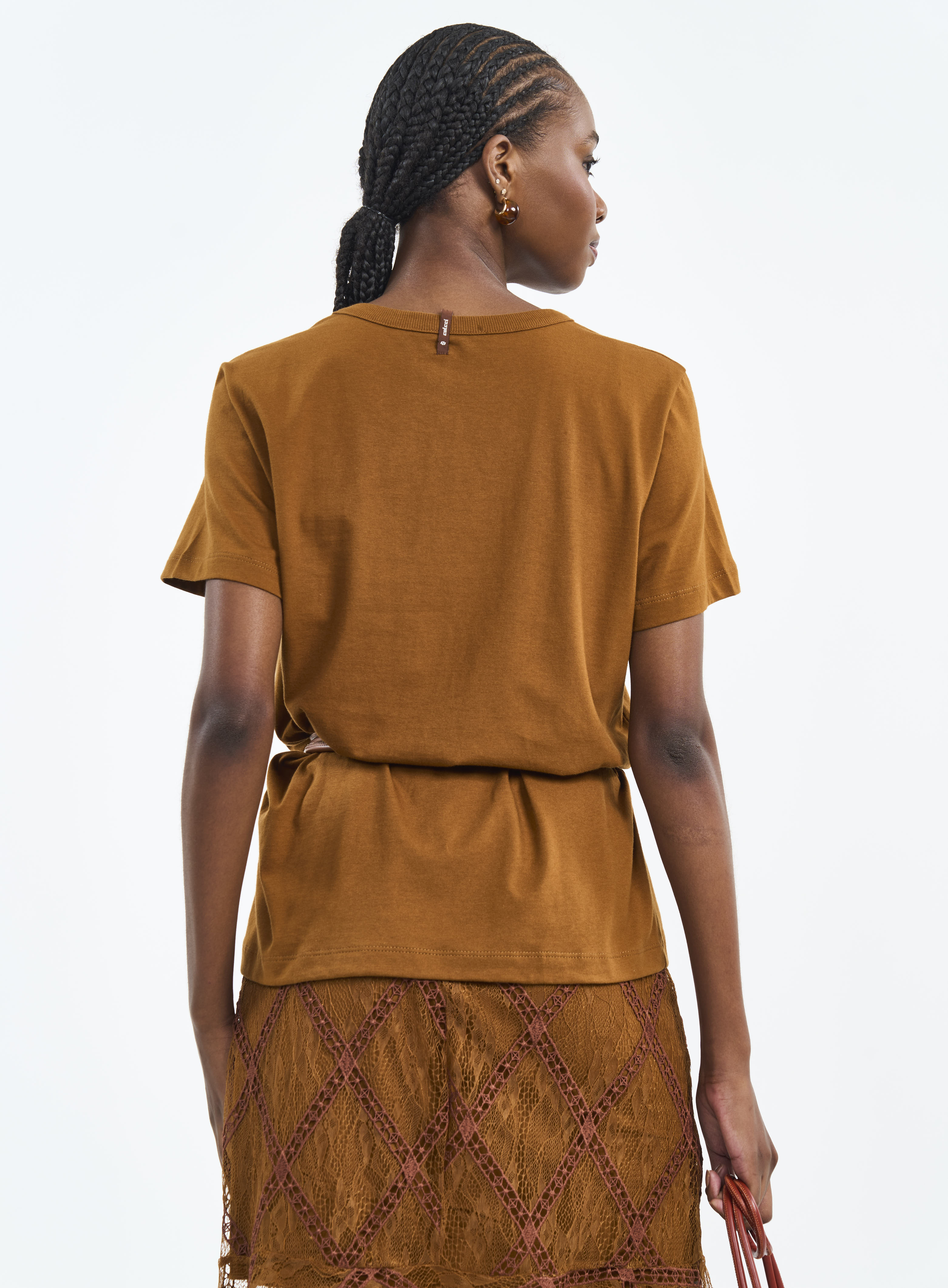 CAMISETA ESTAMPADA M MARROM DROME