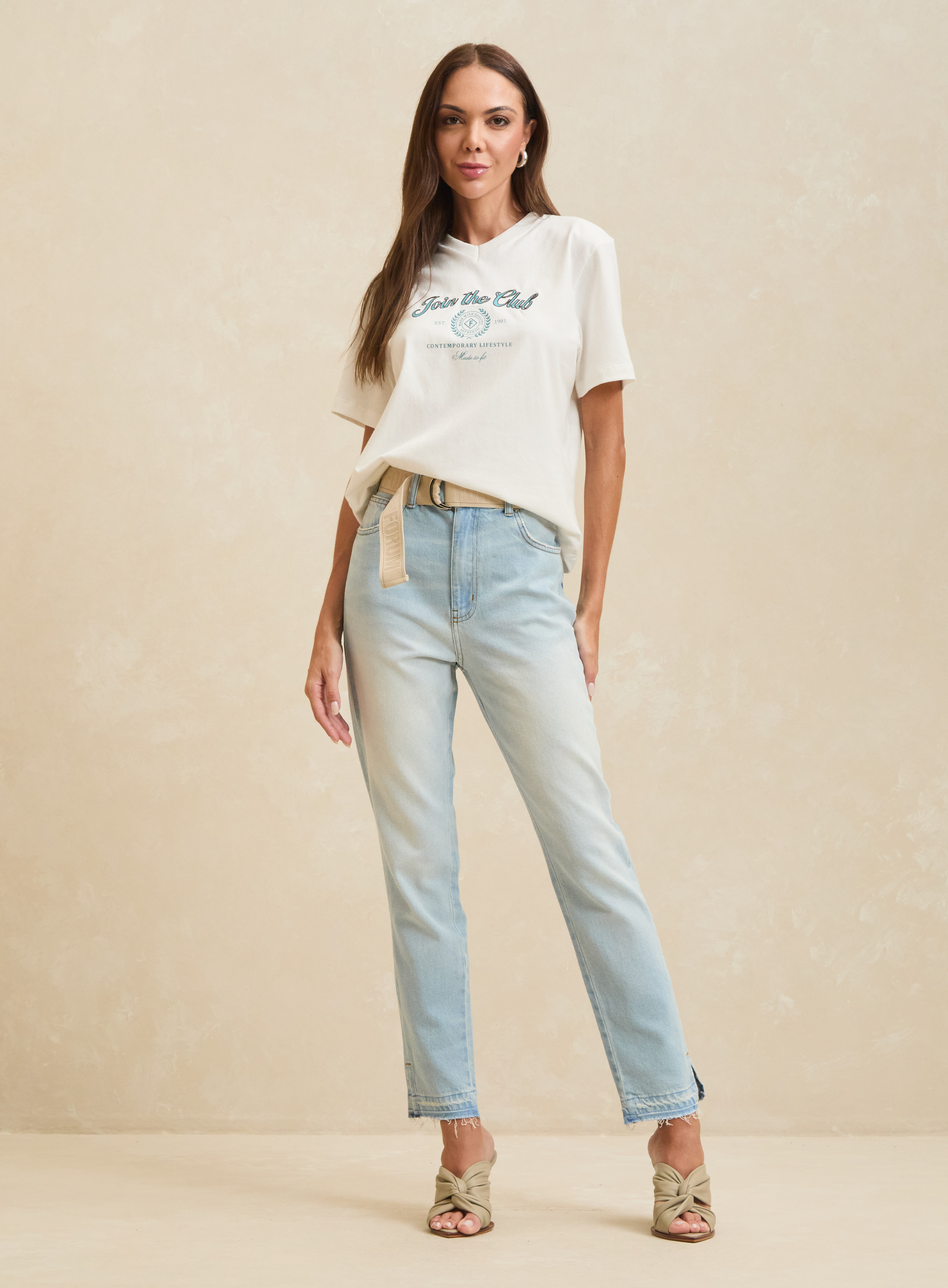 CALÇA JEANS LOLA COM CINTO 36 INDIGO