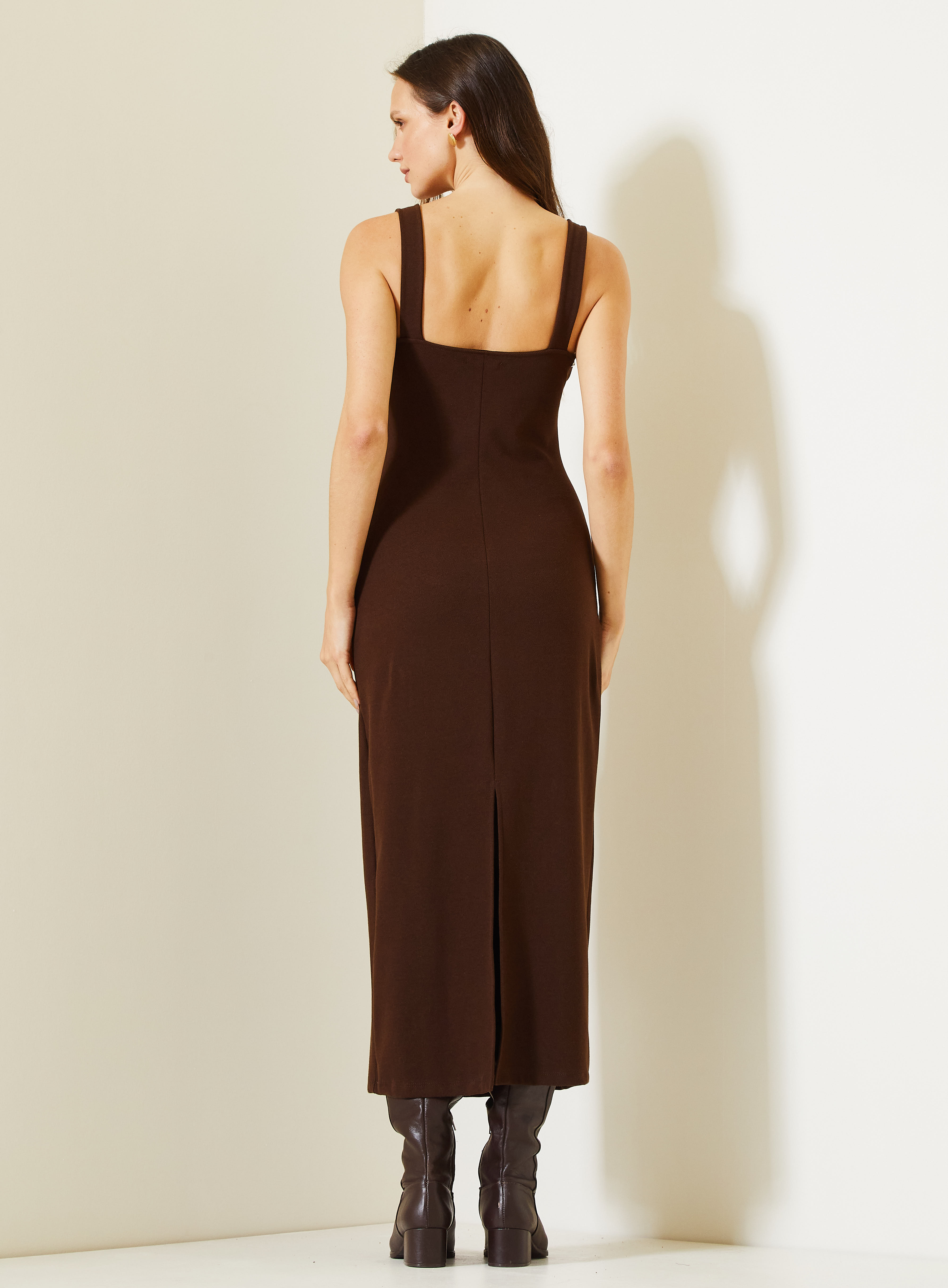 VESTIDO TRITON G MARROM NOBUCK
