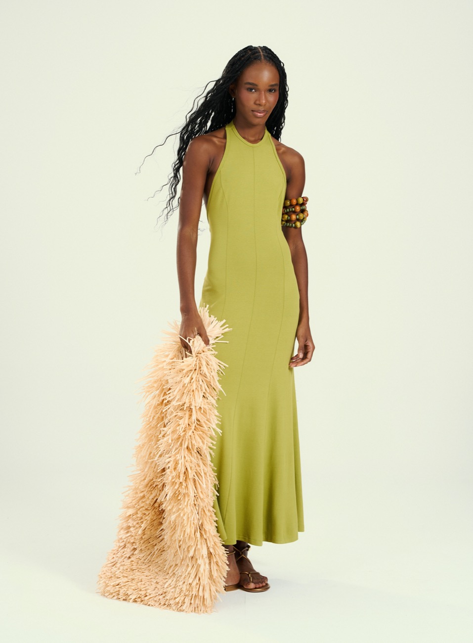 VESTIDO OPEN GG VERDE LEMON GRA