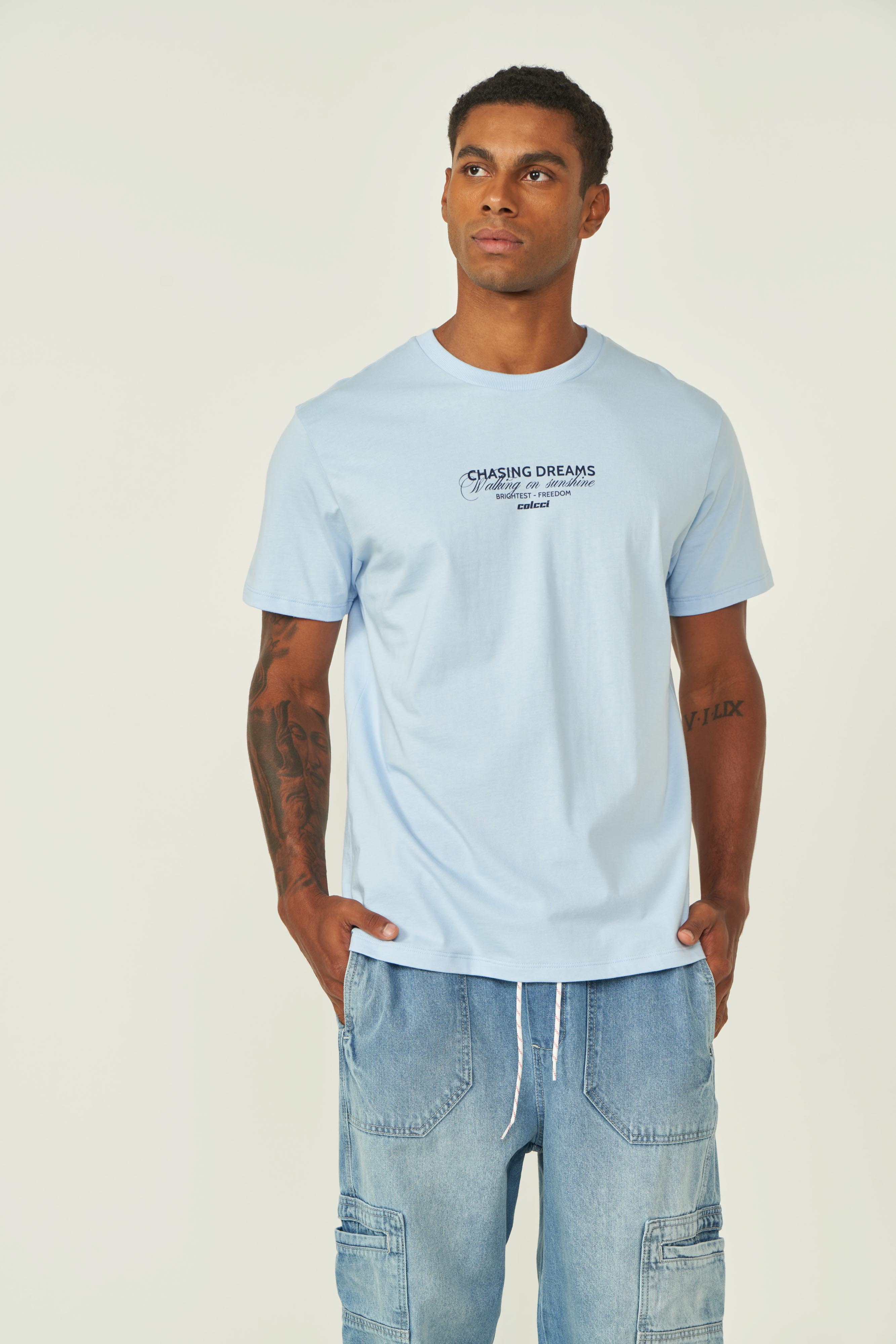CAMISETA ESTAMPADA G AZUL TRANQUIL BLUE