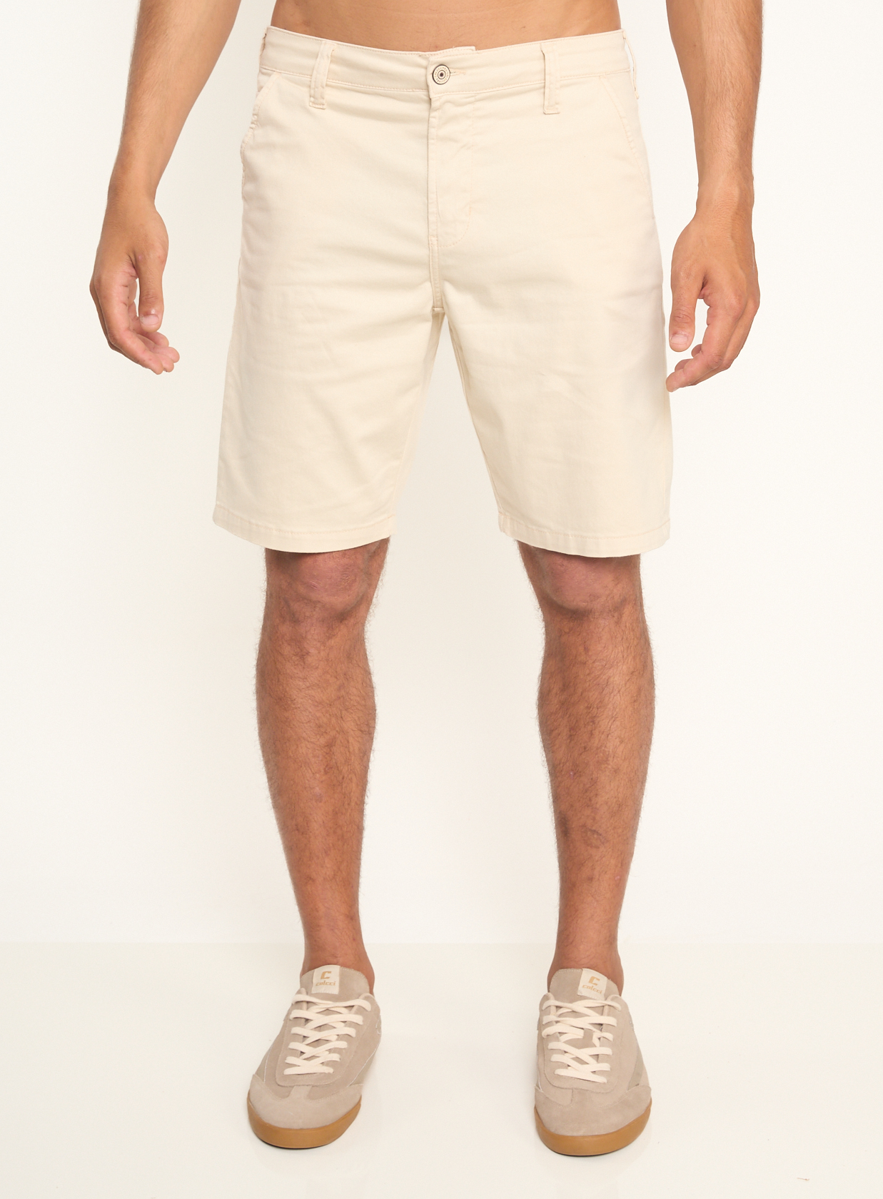 BERMUDA SARJA DAVI 40 BEGE TAUPE