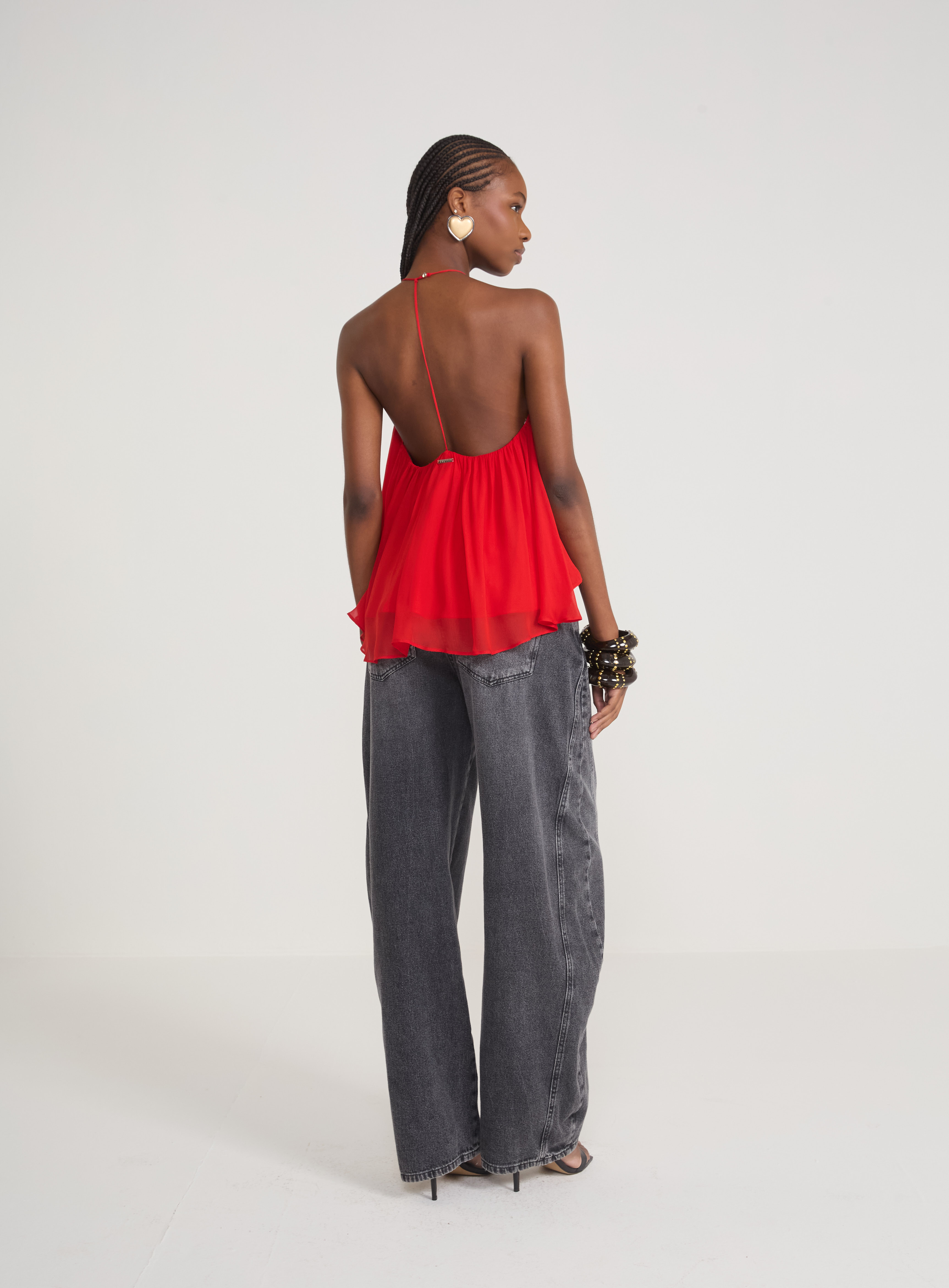 BLUSA COLCCI PP VERMELHO SPARKLY