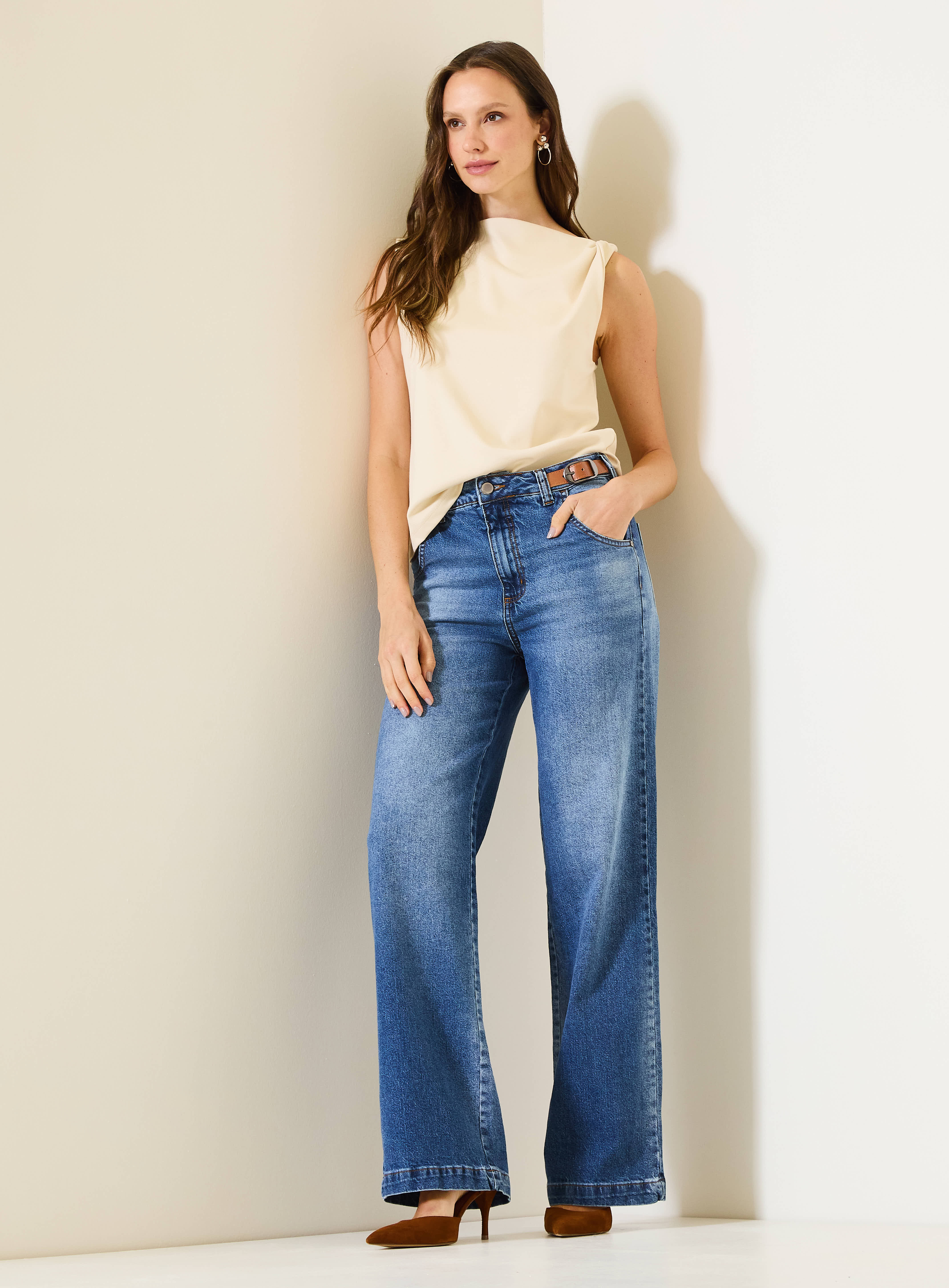 CALÇA JEANS NEW LOREN 40 INDIGO