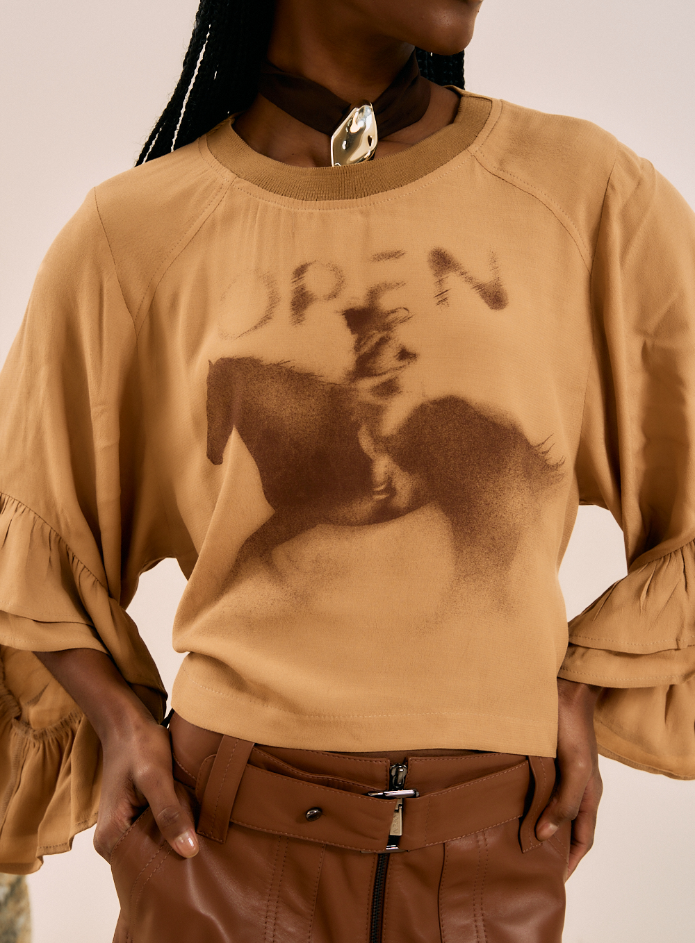 CAMISETA OPEN PP BEGE EGIDO