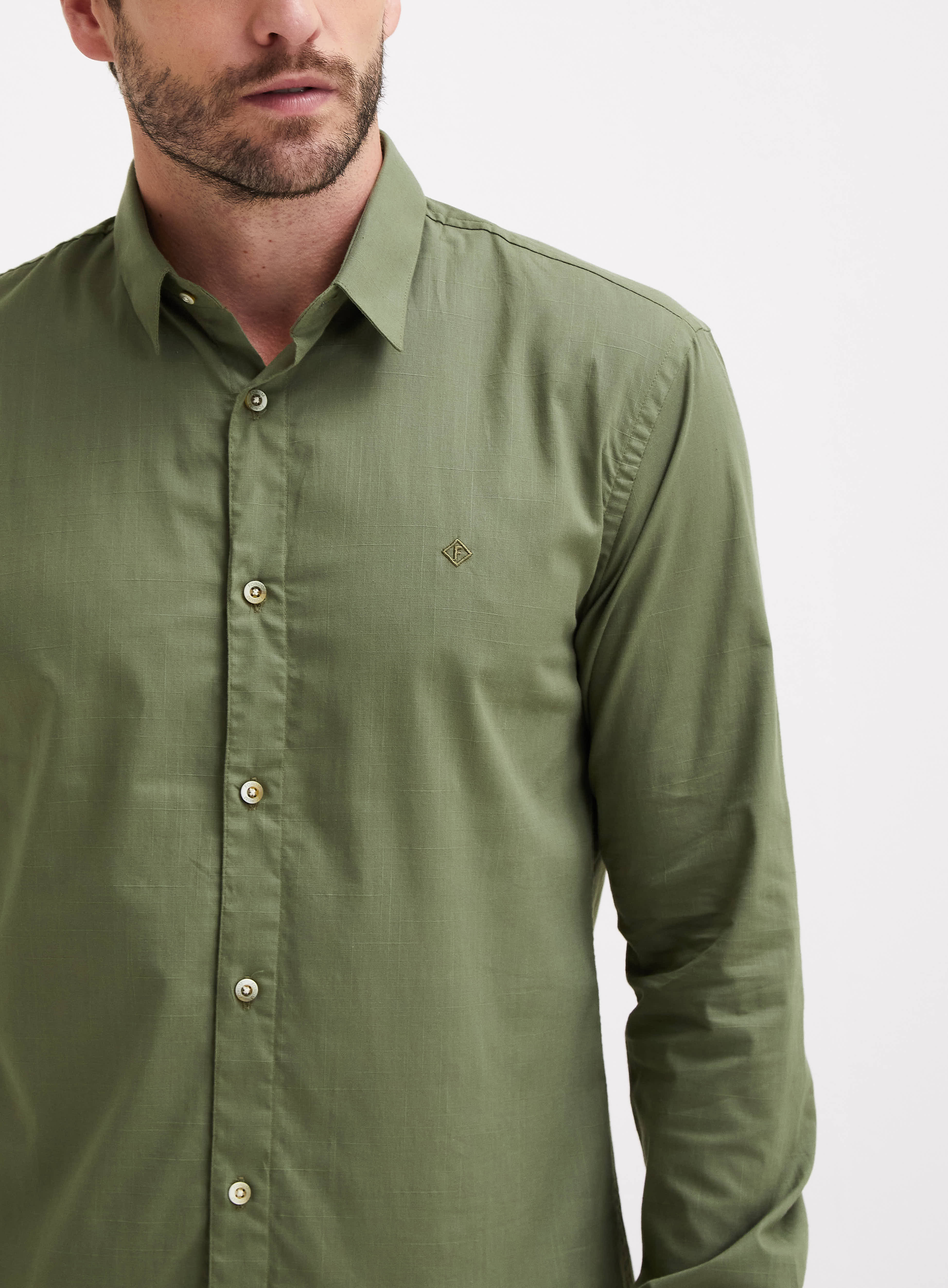 CAMISA SLIM FIT 3 VERDE SAP