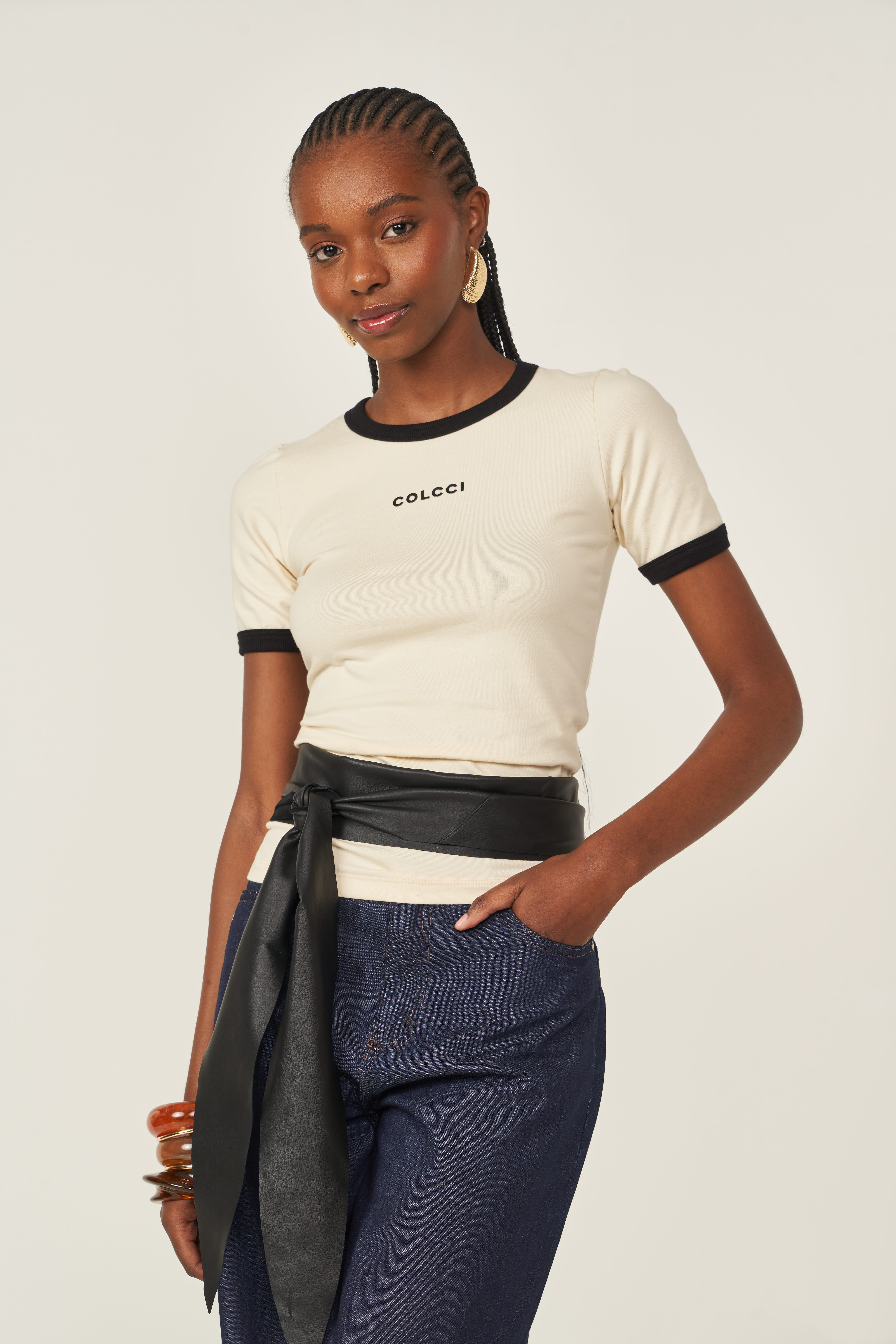 CAMISETA COLCCI M BEGE AFFOGATO