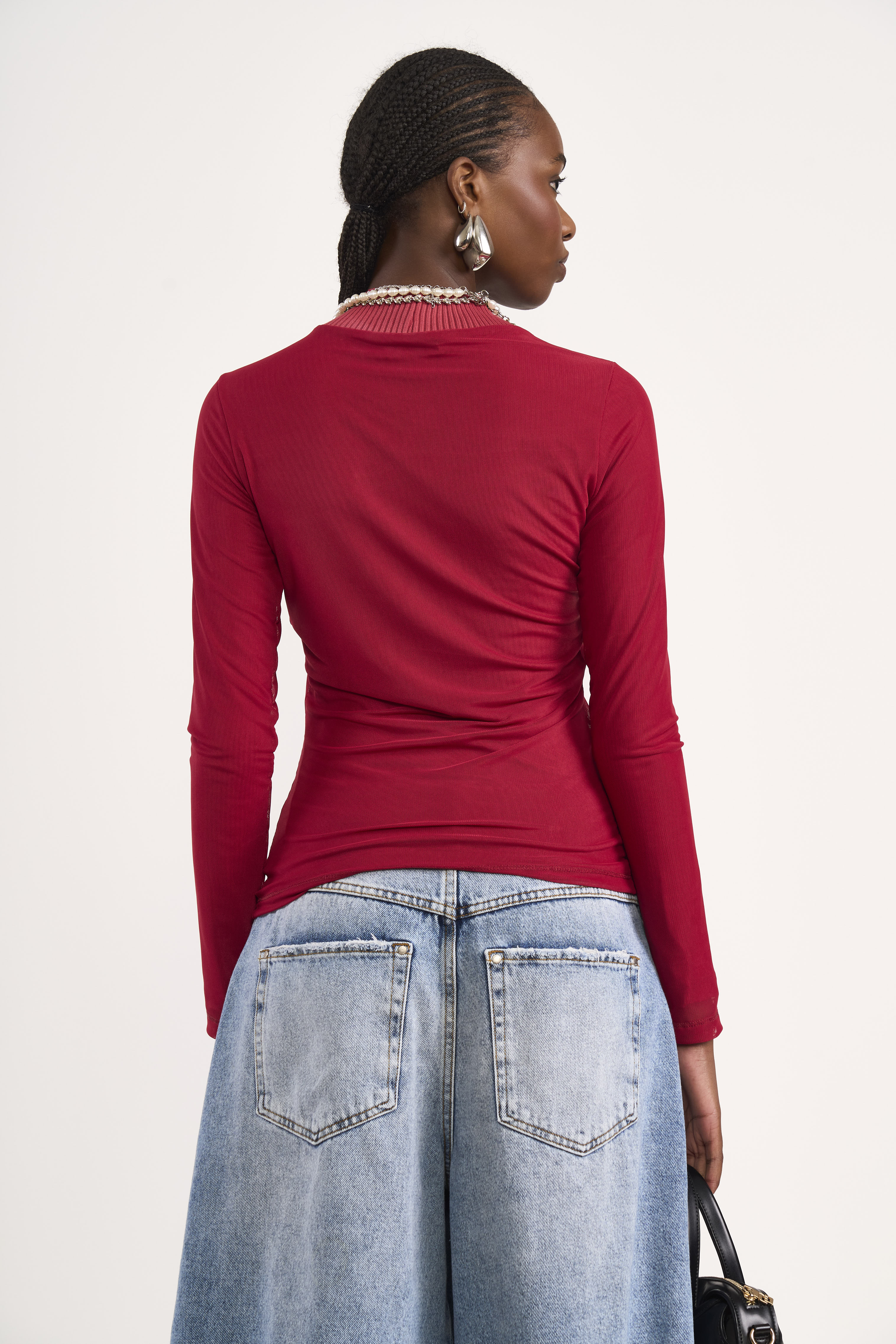 BLUSA TULE P VERMELHO LOVEZ