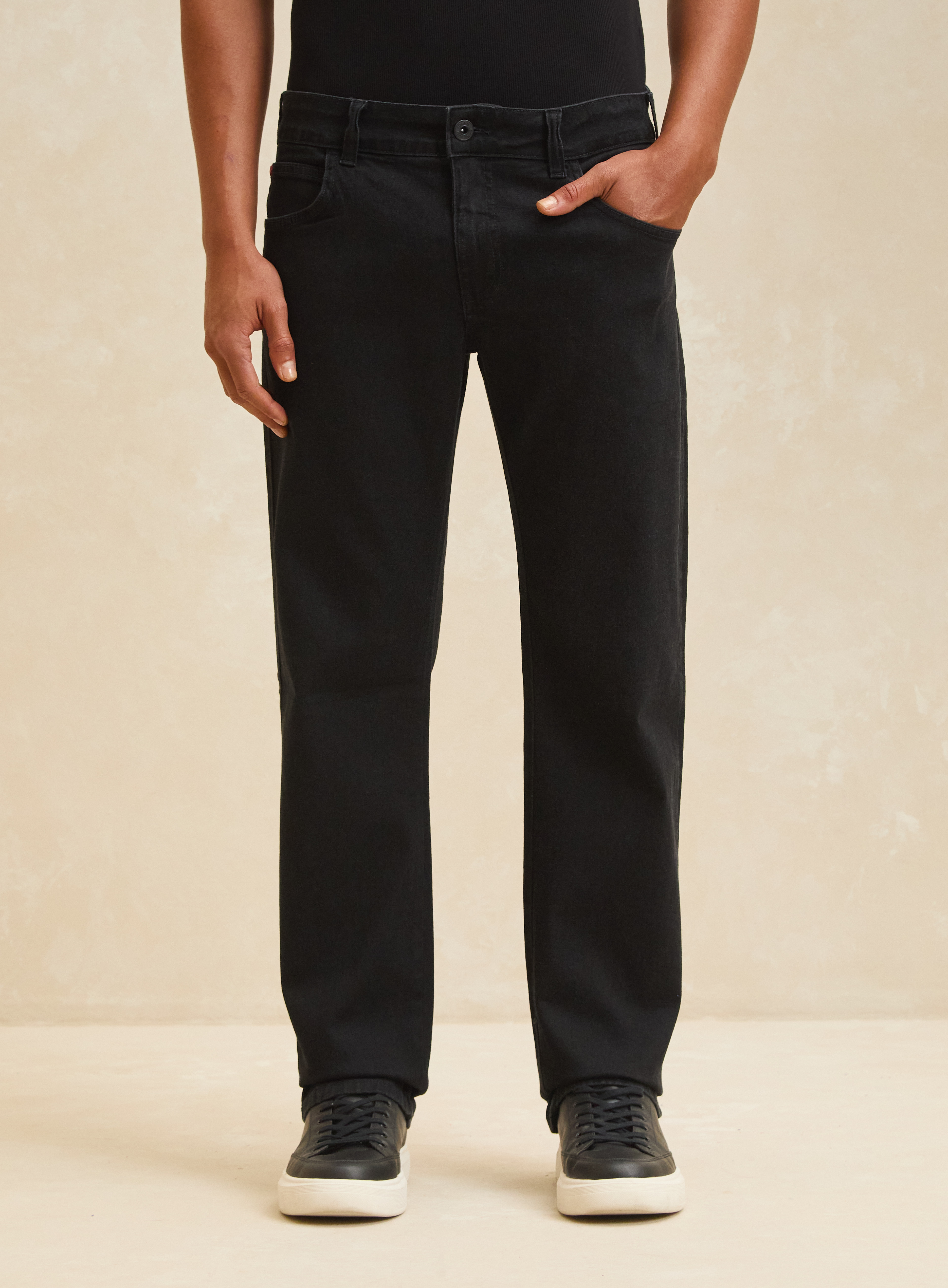 CALÇA JEANS PAUL REGULAR 38 IND.PRETO