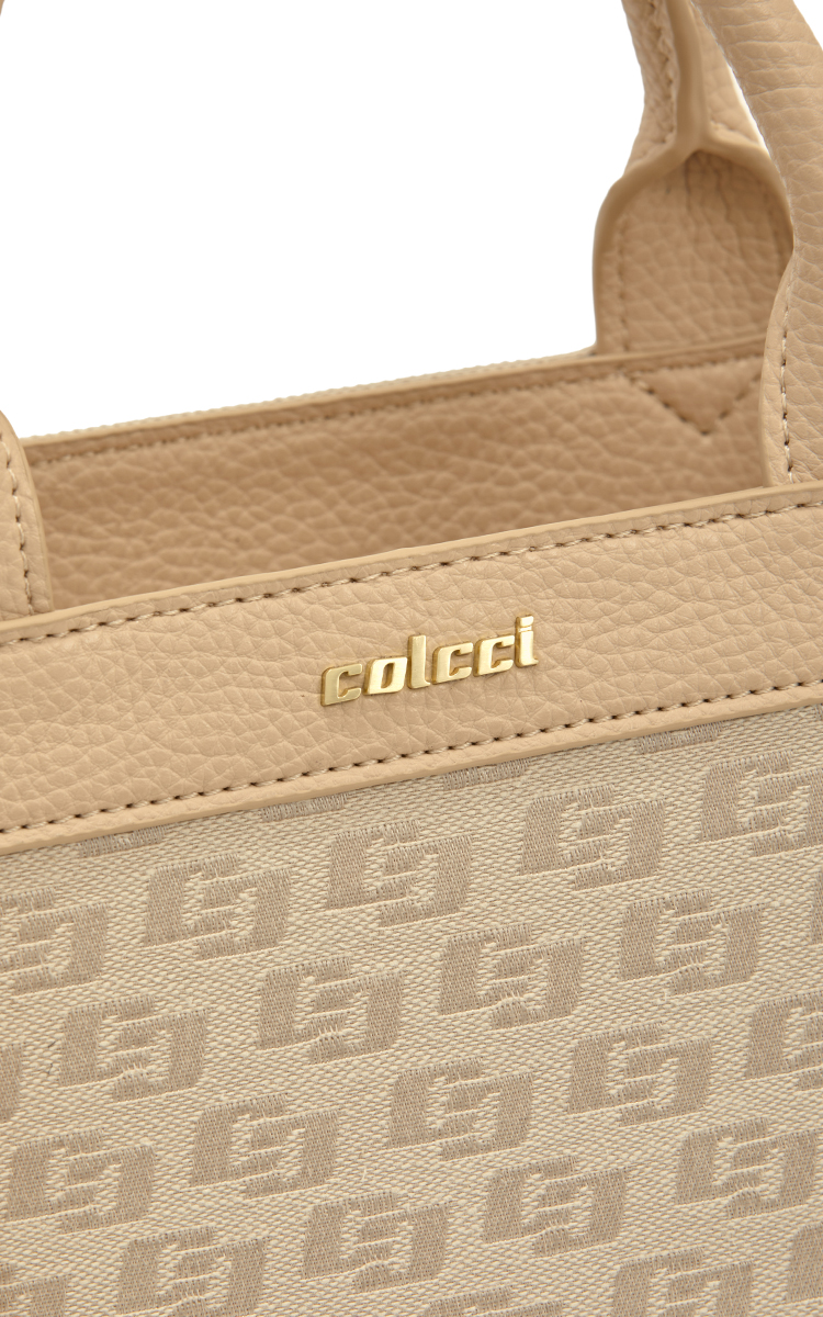 BOLSA COLCCI FEM TOTE JACQUARD U PRETO