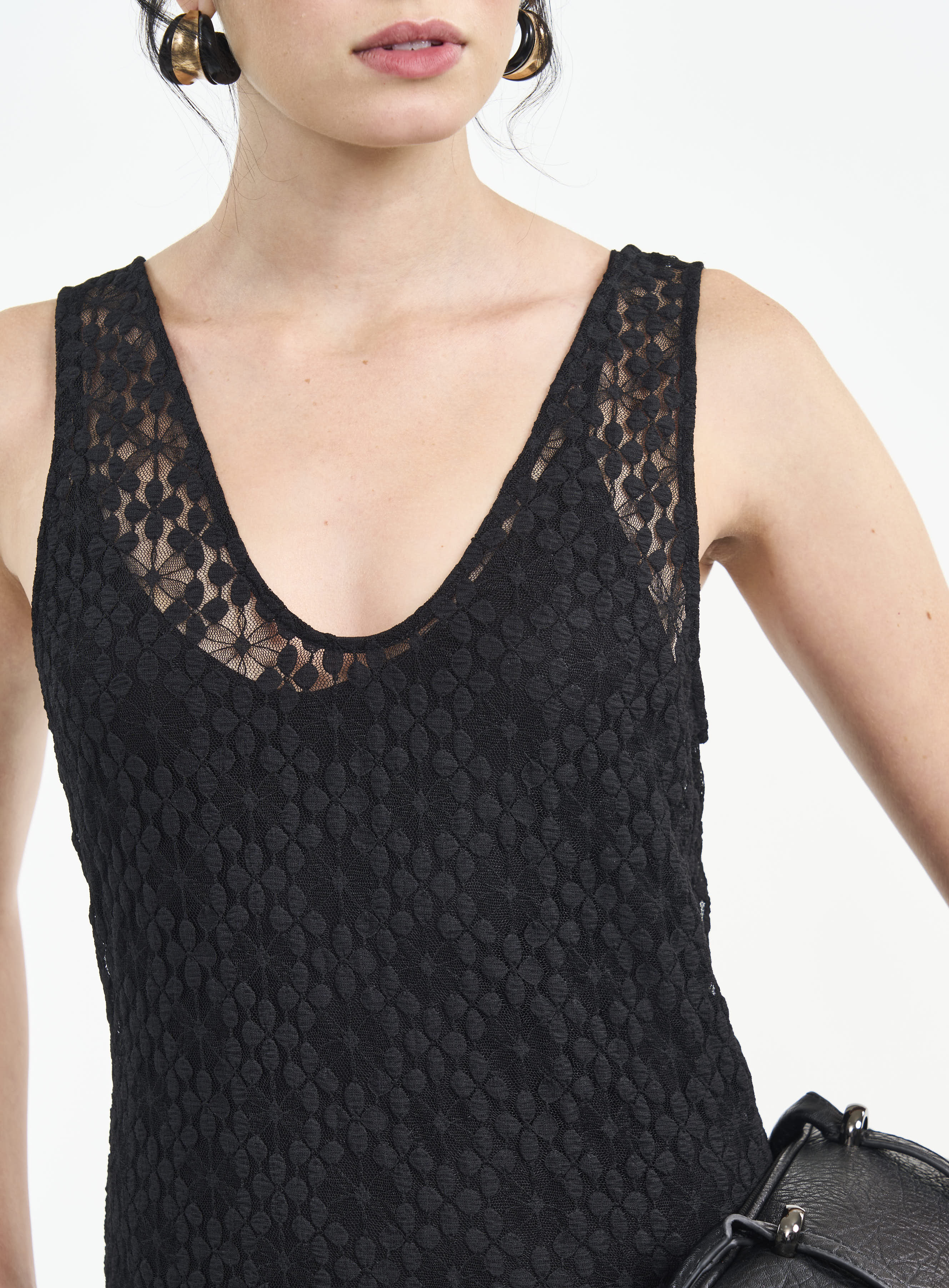 VESTIDO RENDA M PRETO