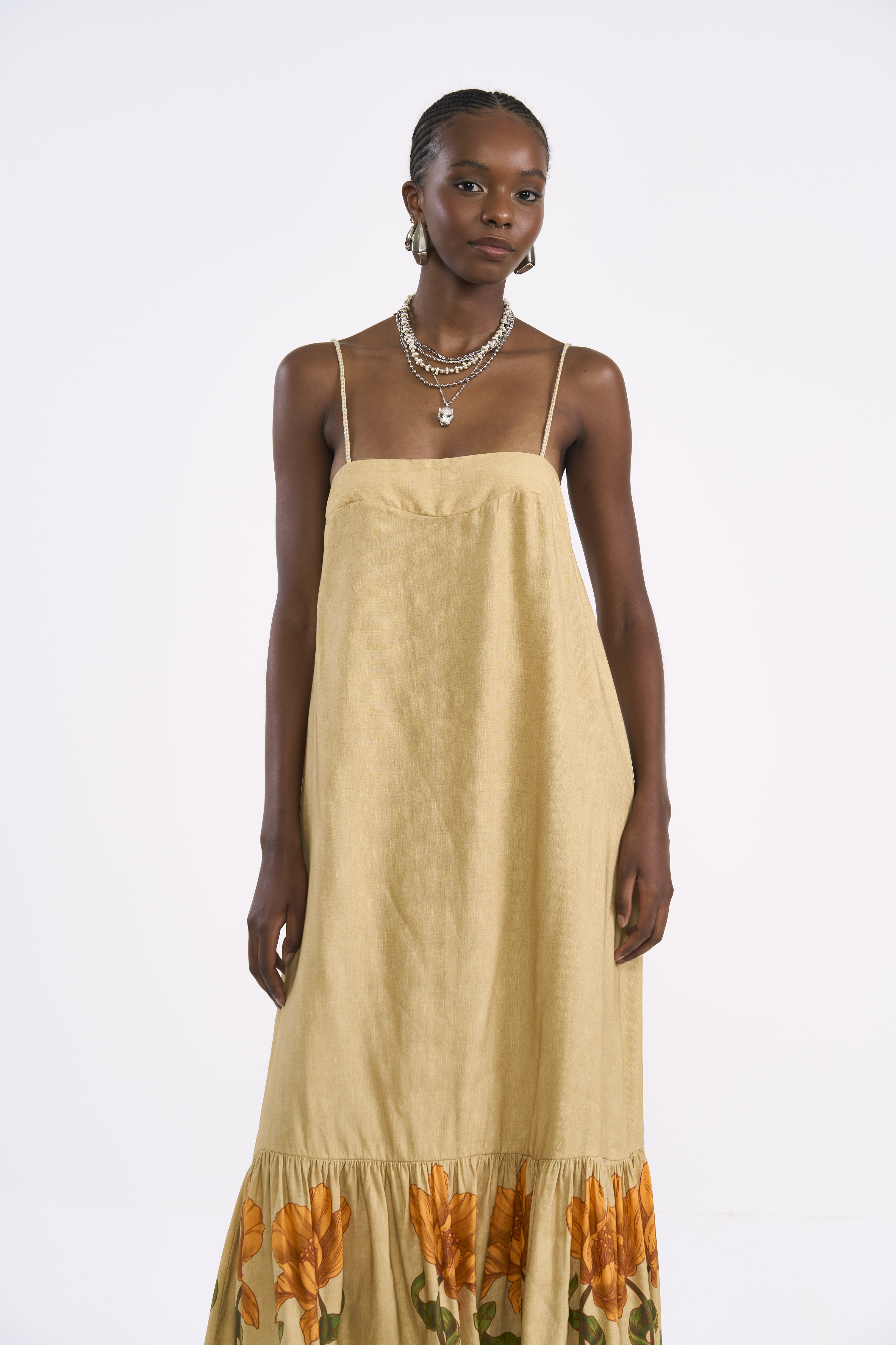VESTIDO LINHO ESTAMPADO M MALFITANA II
