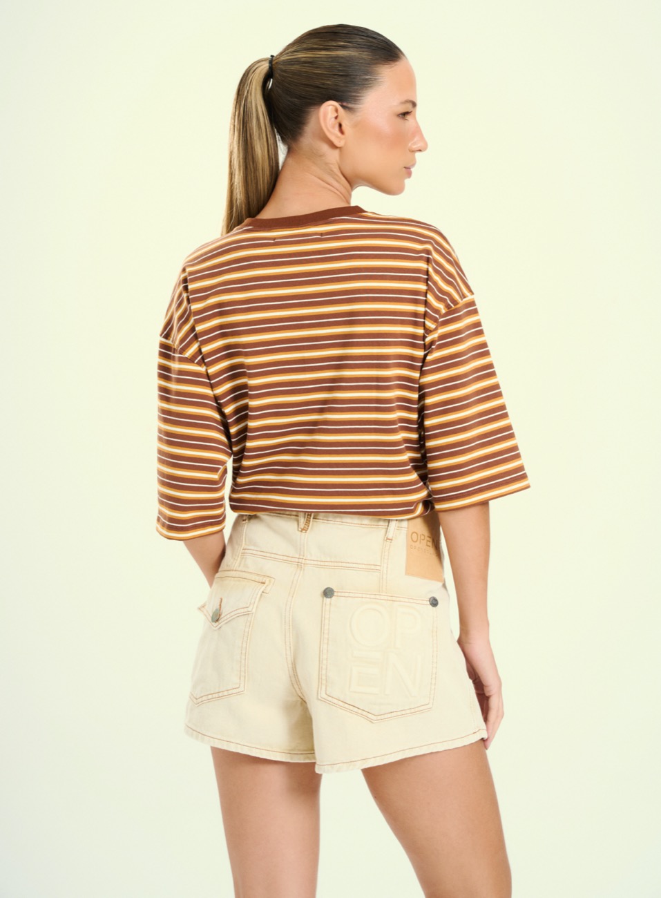 SHORT SAIA SARJA BASIC COMFORT 34 BEGE SESAME