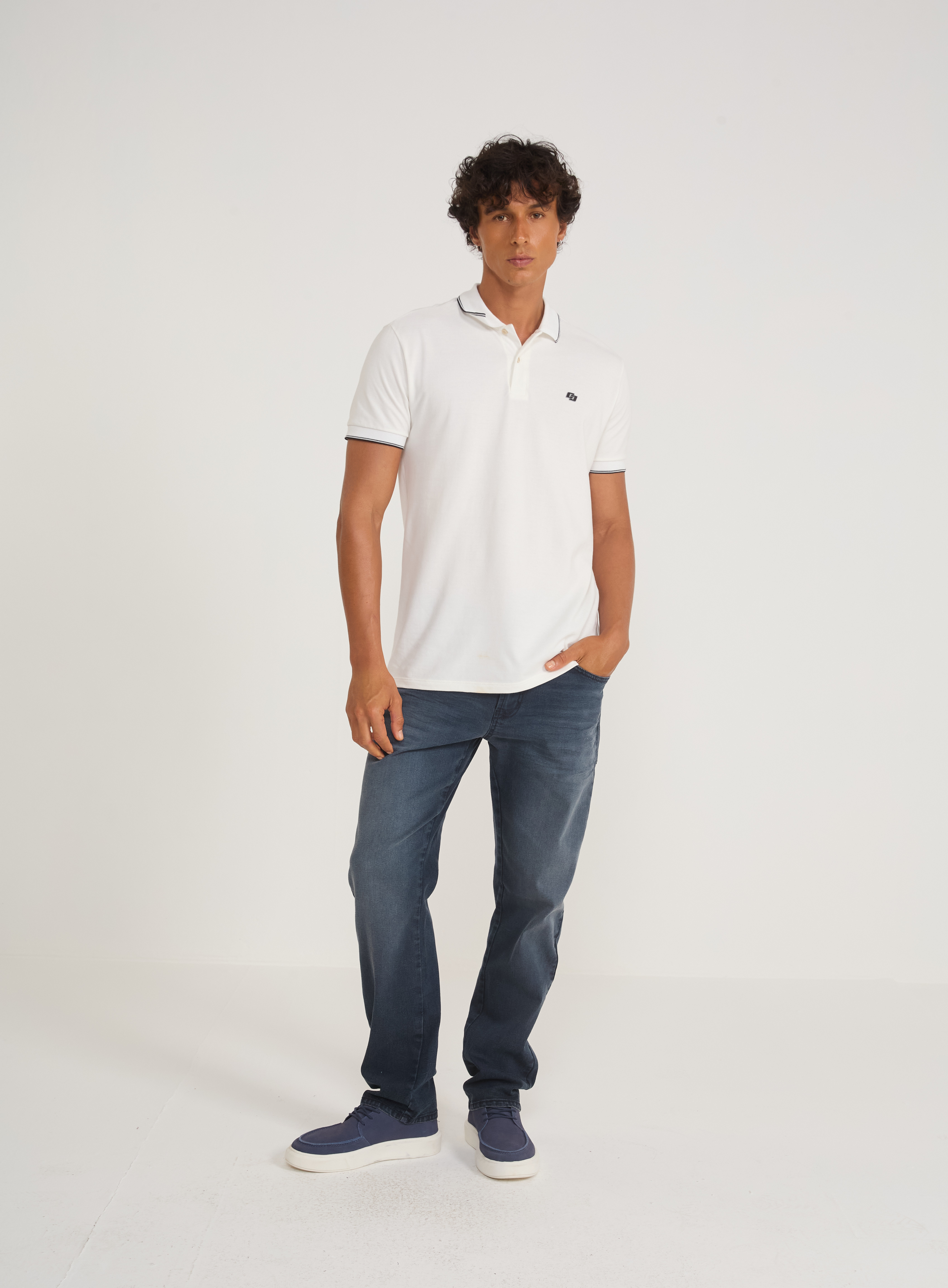 CALÇA JEANS RETA 40 IND.PRETO