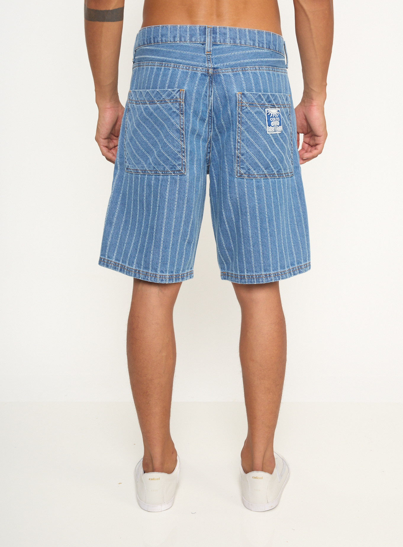 BERMUDA JEANS WORKER LISTRADA 38 LSTRADO