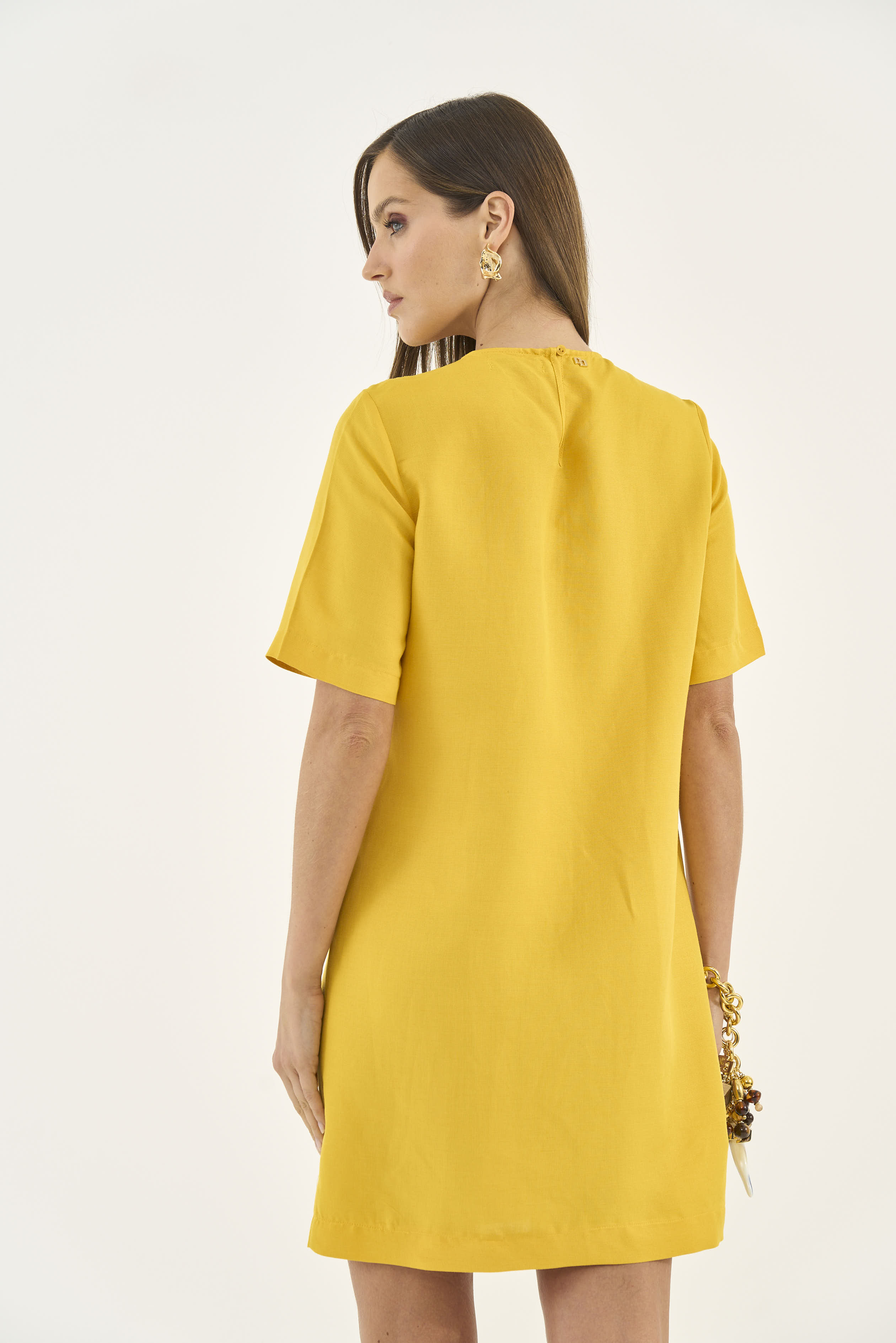 VESTIDO LINHO G AMARELO SUN GLO