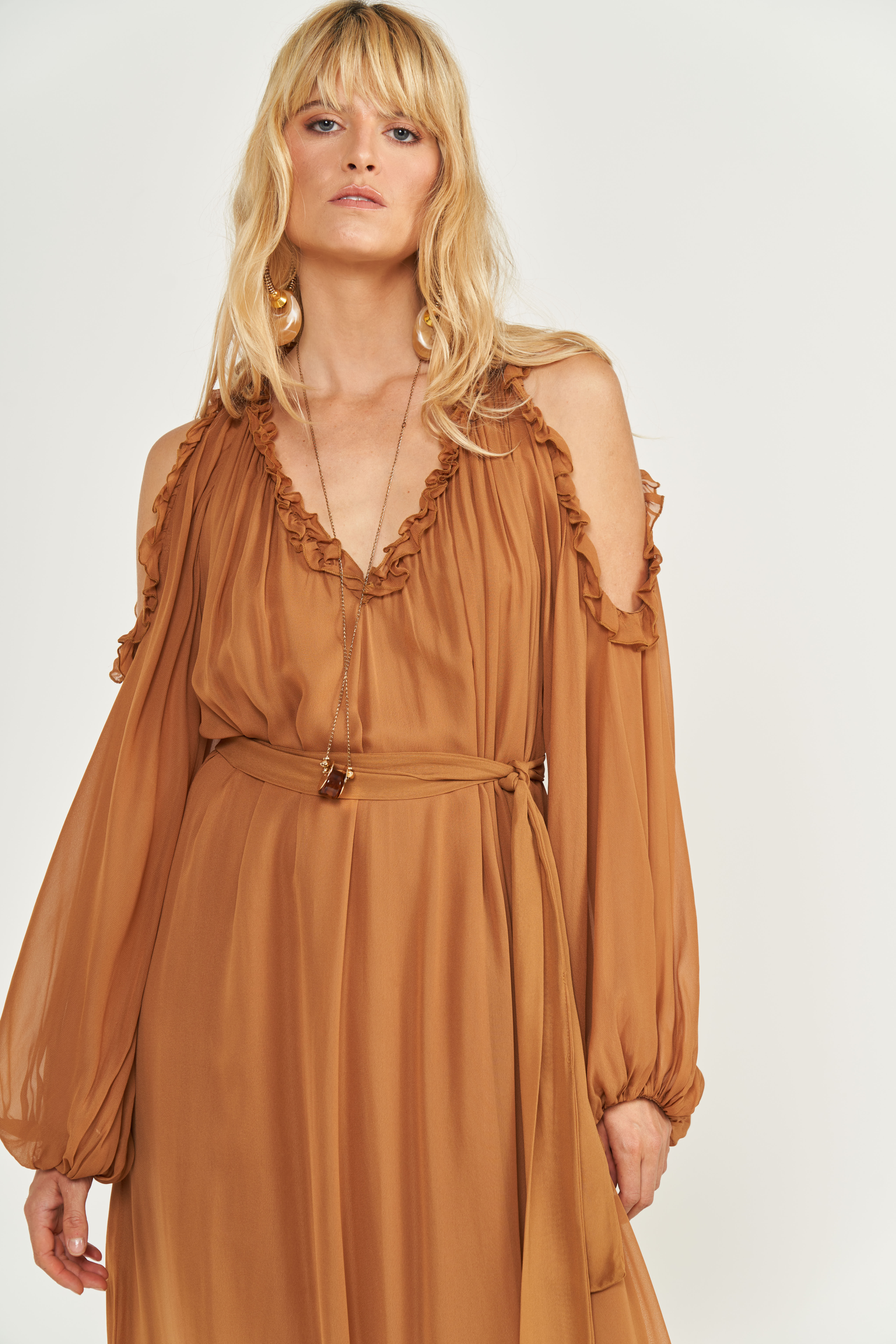 VESTIDO COLCCI G MARROM EVERMORE