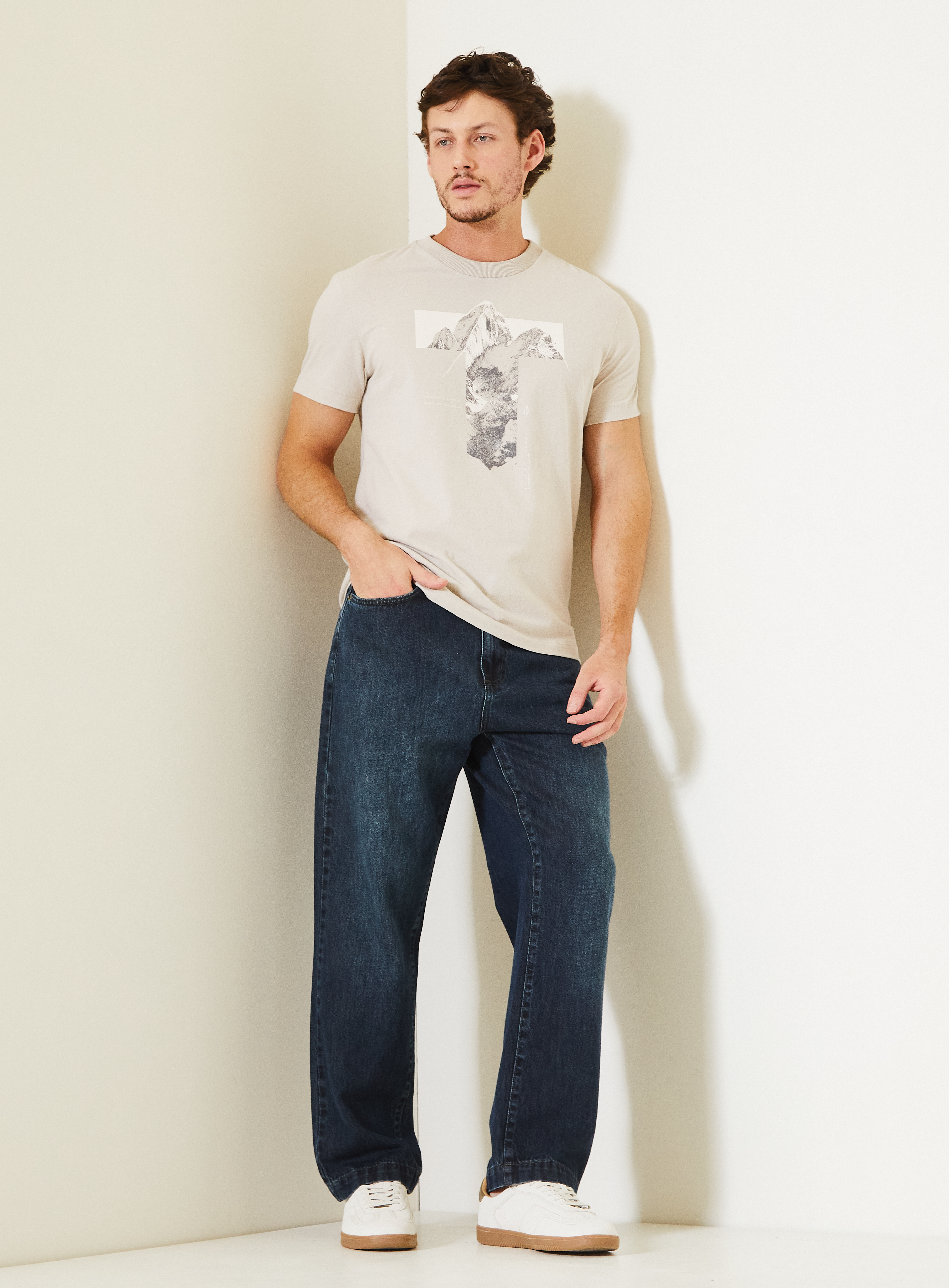 CALÇA JEANS RETA 42 INDIGO