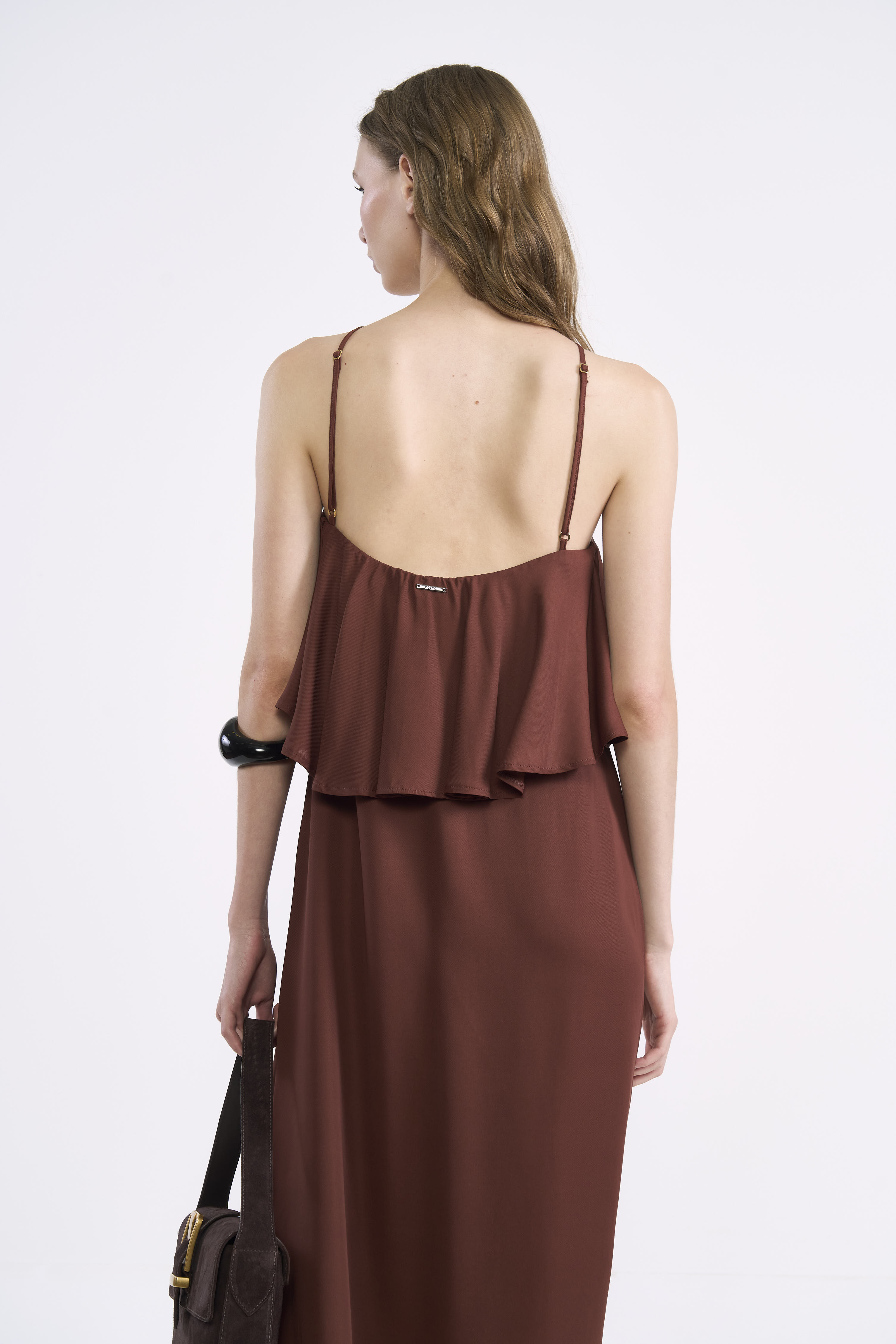 VESTIDO COLCCI PP MARROM BEATEN BROWN