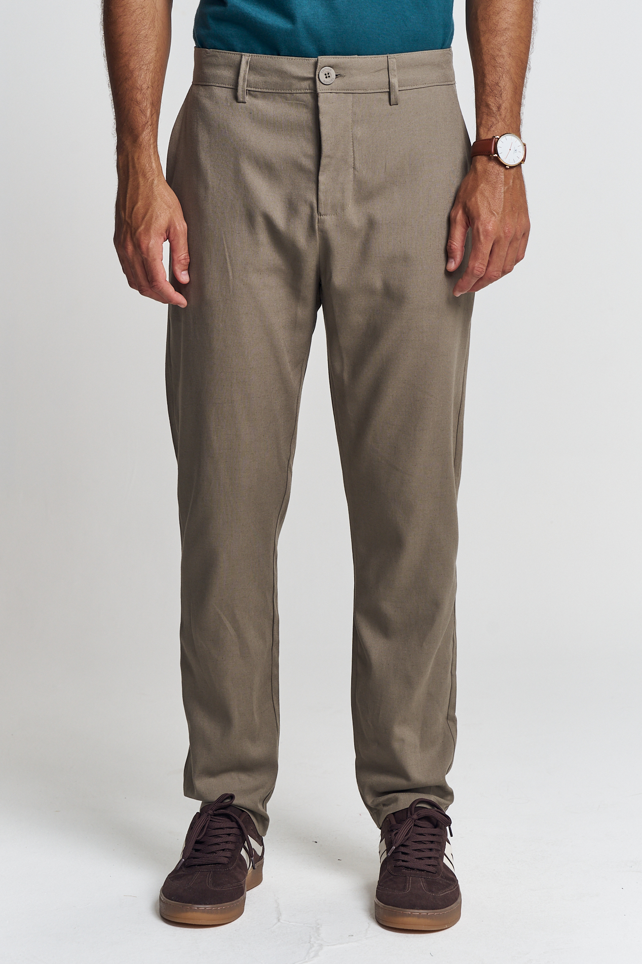 CALÇA LINHO M BEGE TERRE