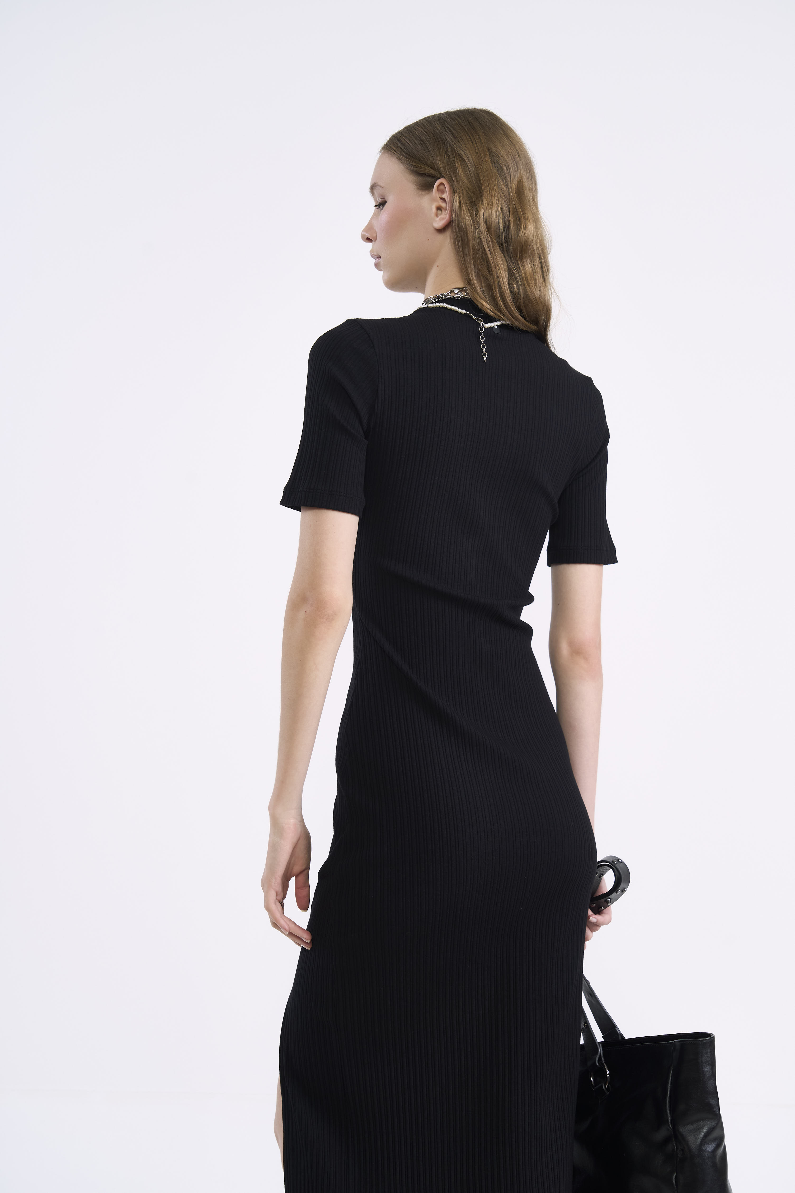 VESTIDO CANELADO G BORDO BLOODSTON