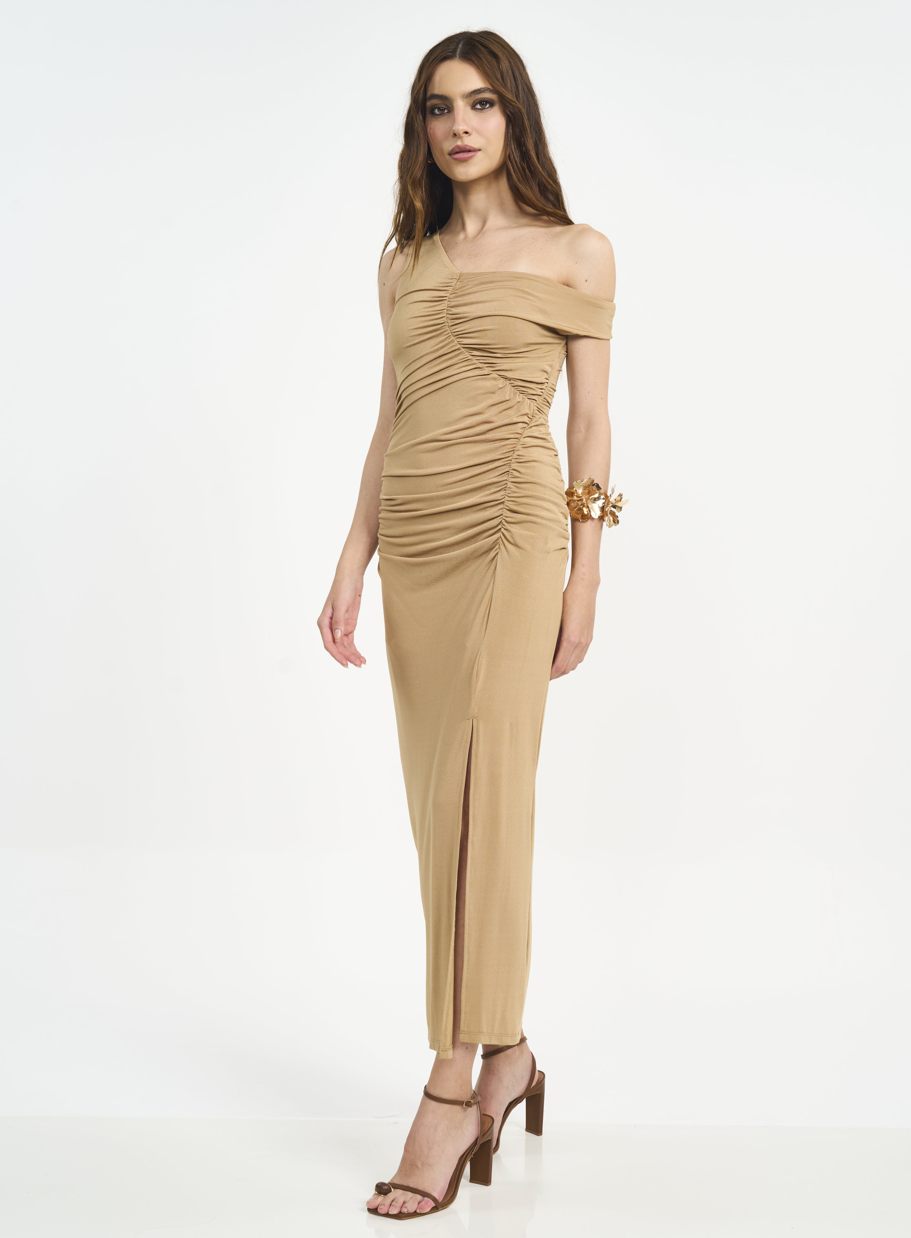 VESTIDO COLCCI M BEGE SOYBEAN
