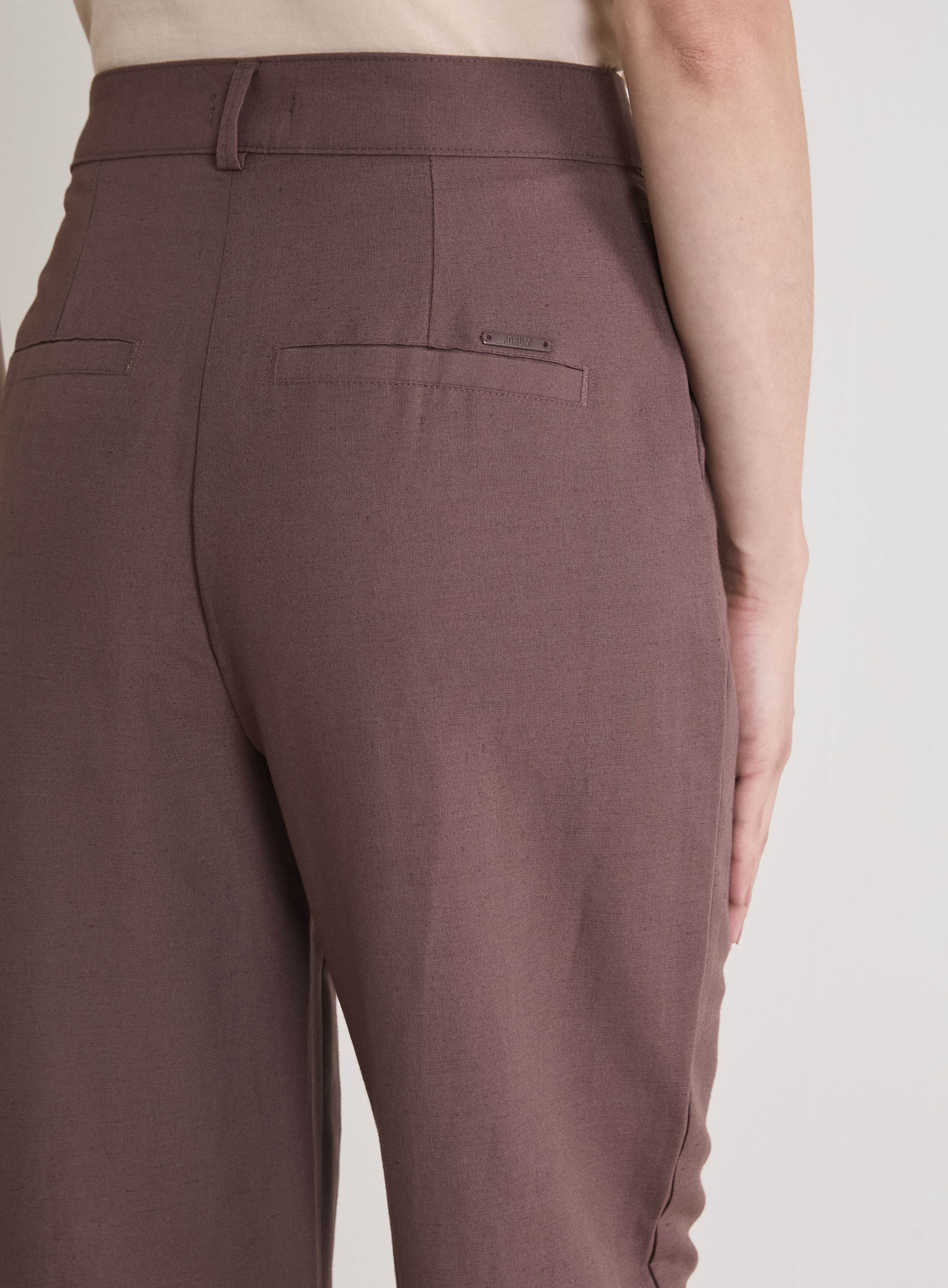 CALÇA LINHO G MARROM BROWN SONG