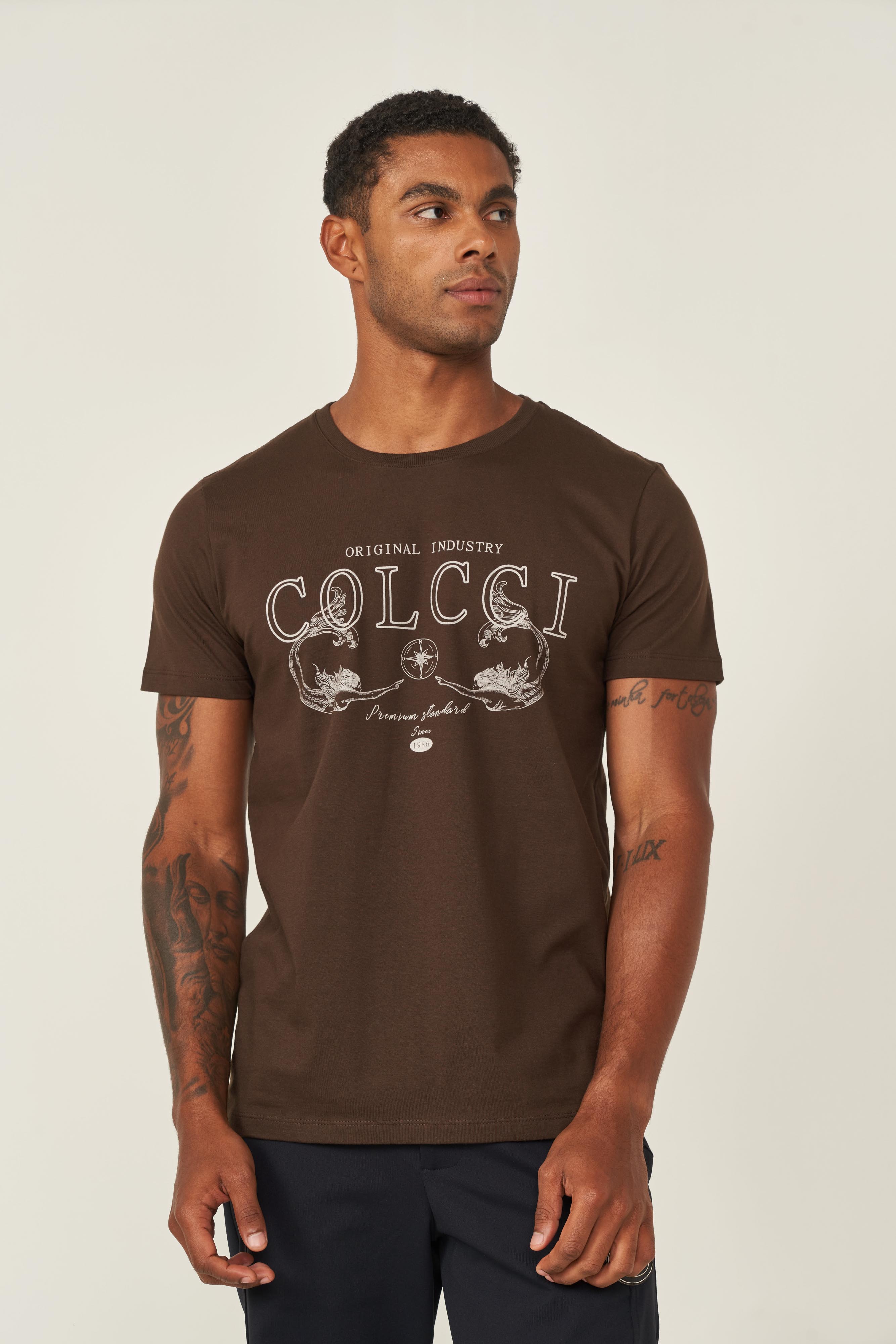 CAMISETA COLCCI GG VERDE MANJERICAO