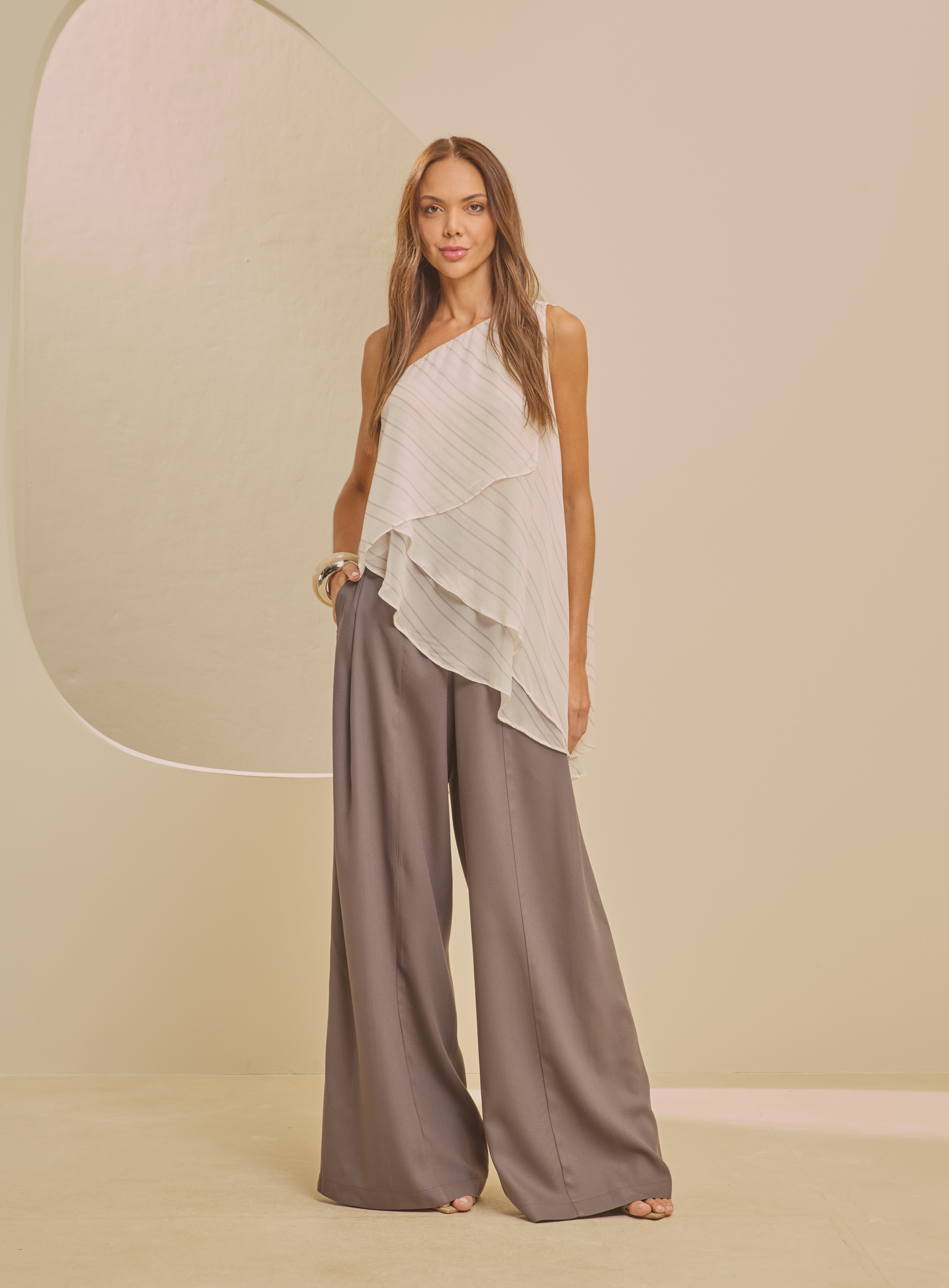 CALÇA FORUM G CINZA NEGRO