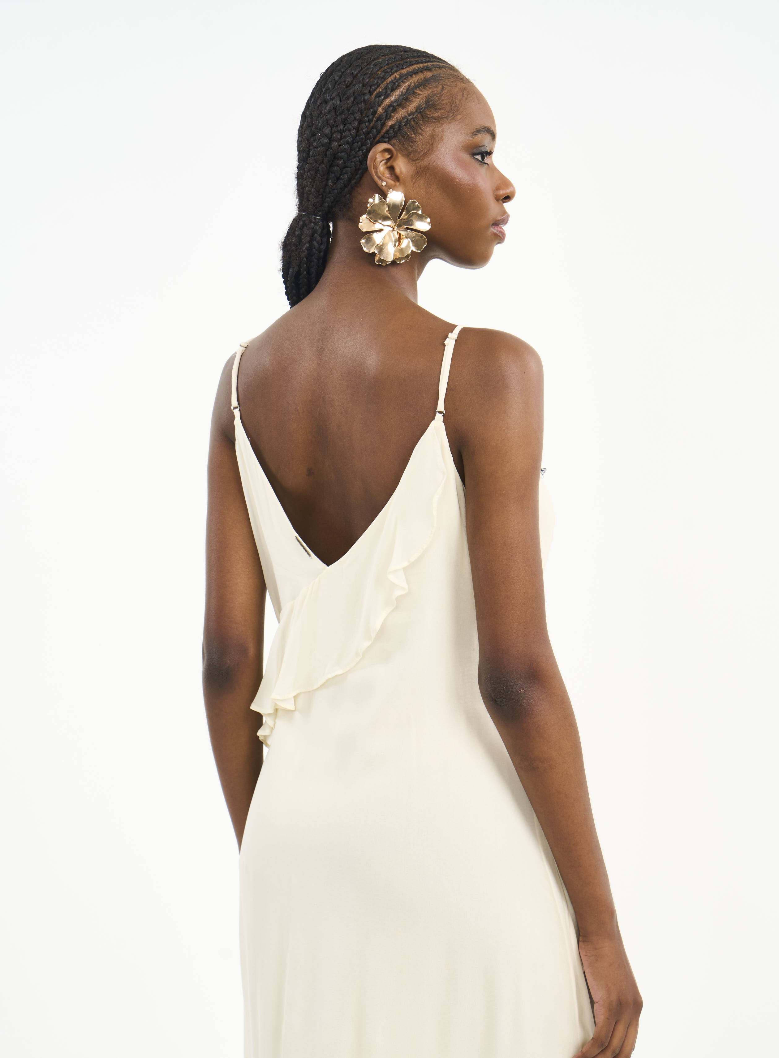 VESTIDO COLCCI M BEGE AFFOGATO