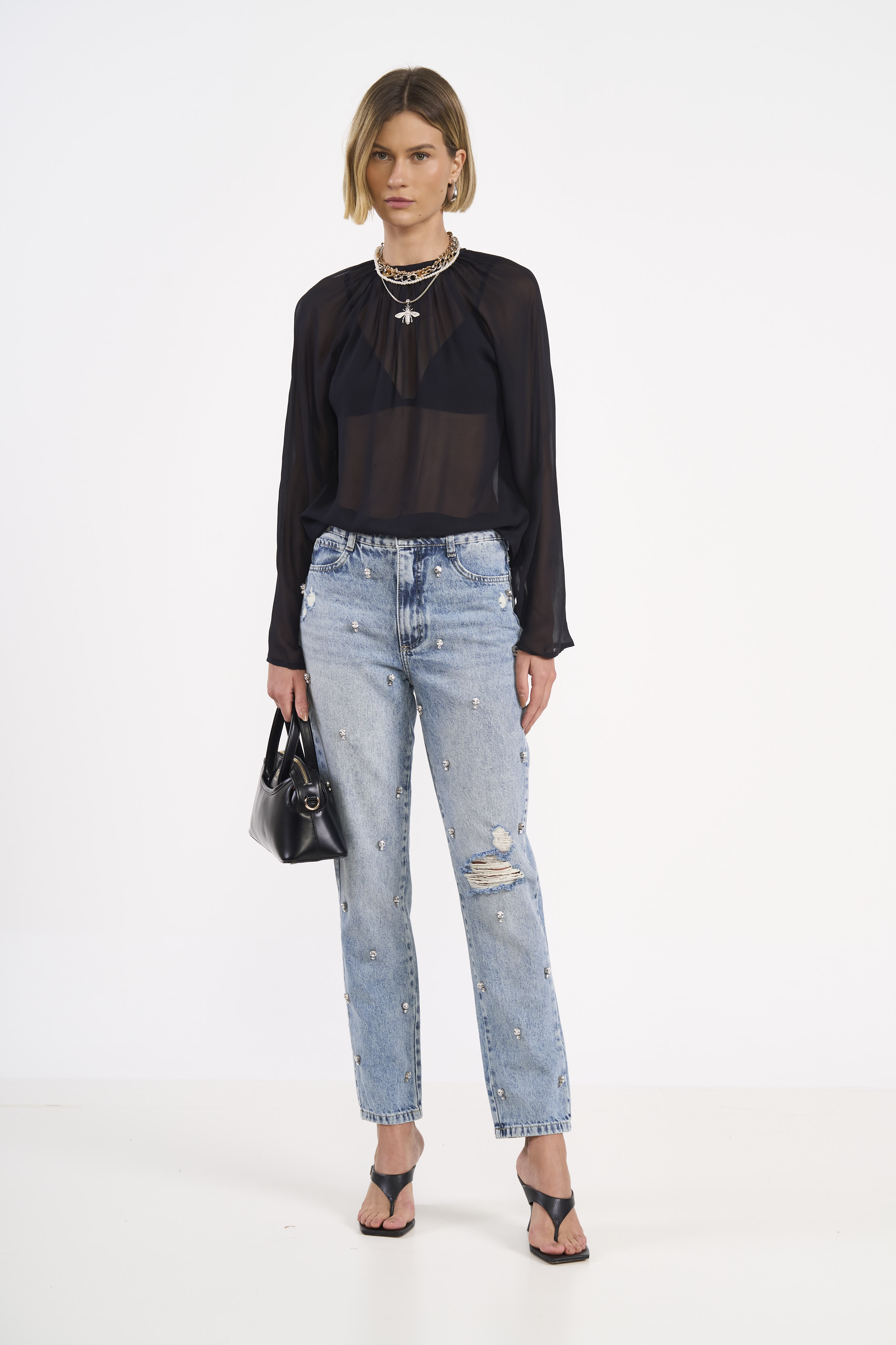 BLUSA COLCCI G PRETO
