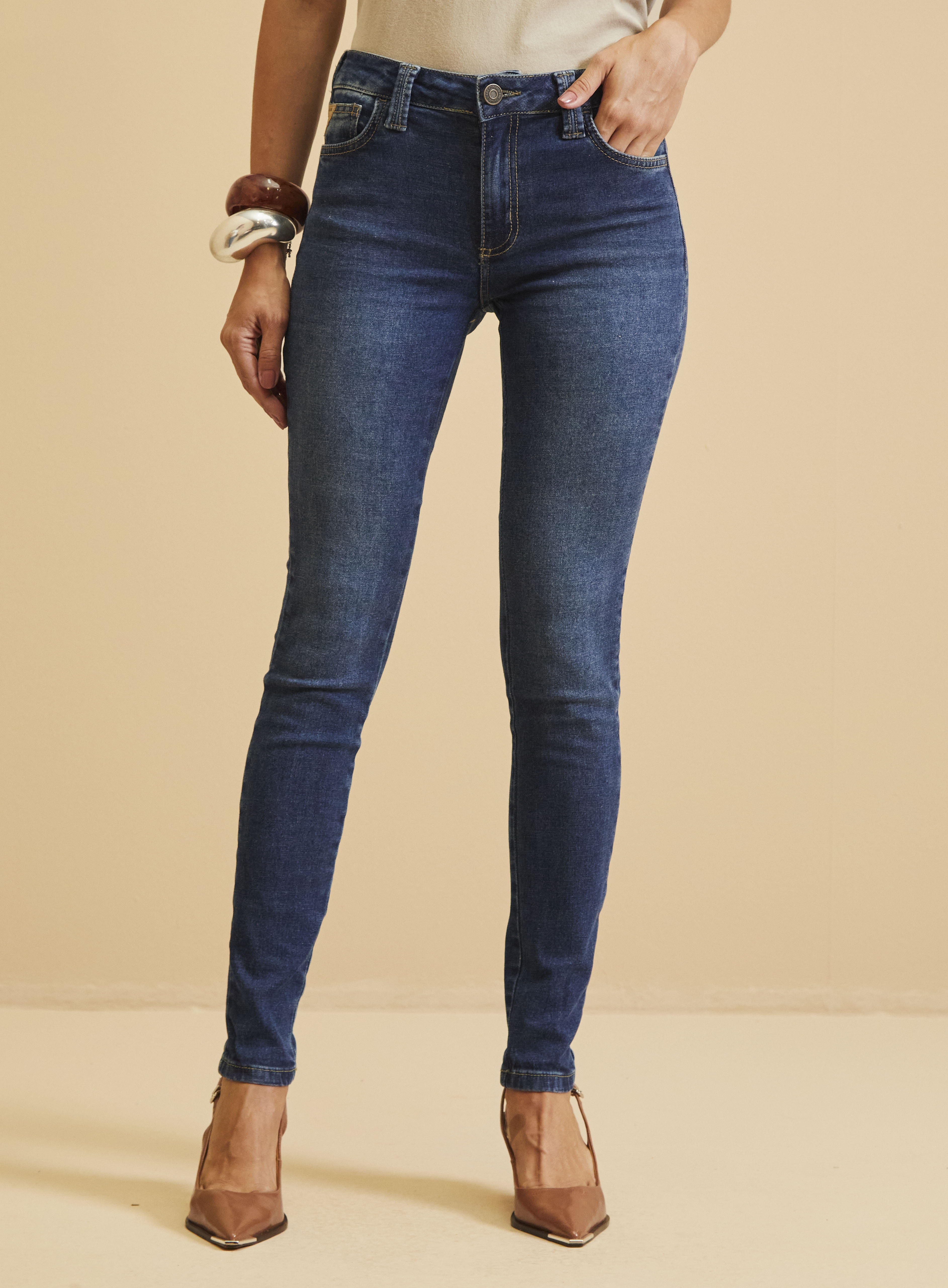 CALÇA JEANS MARISA SKINNY 38 INDIGO