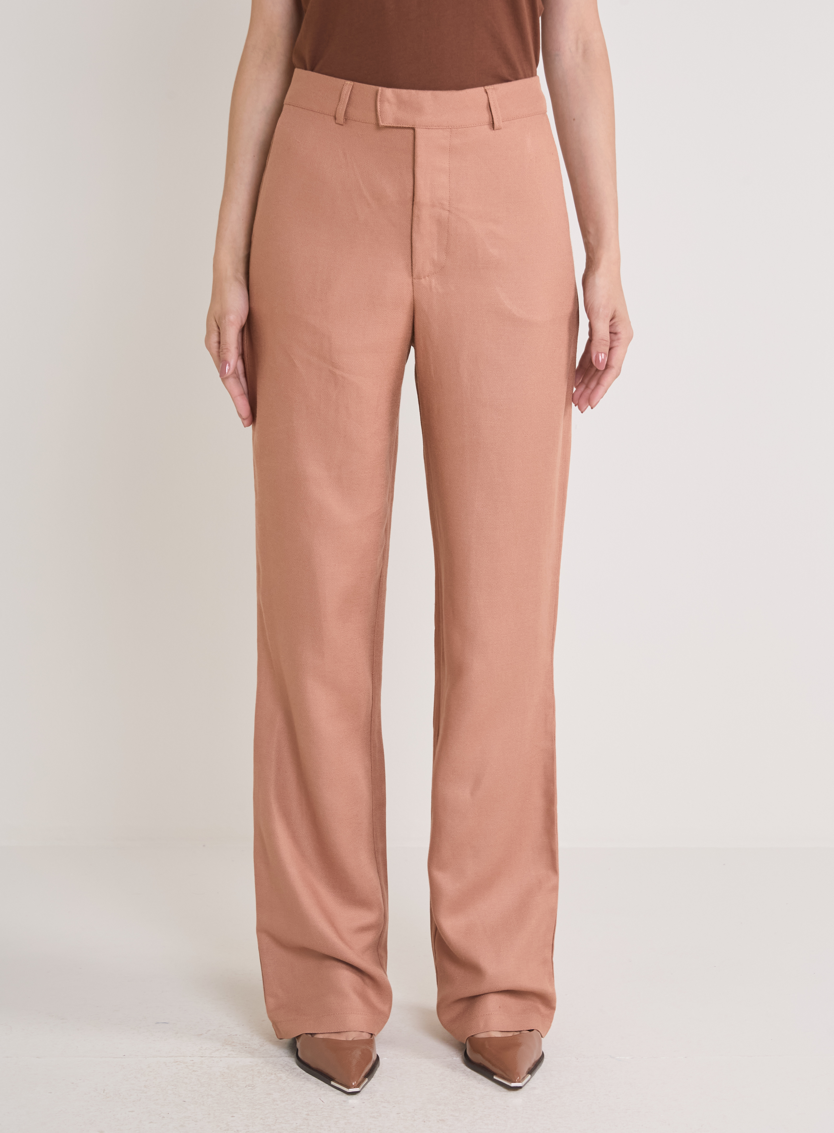 CALÇA LINHO G MARROM ORSO