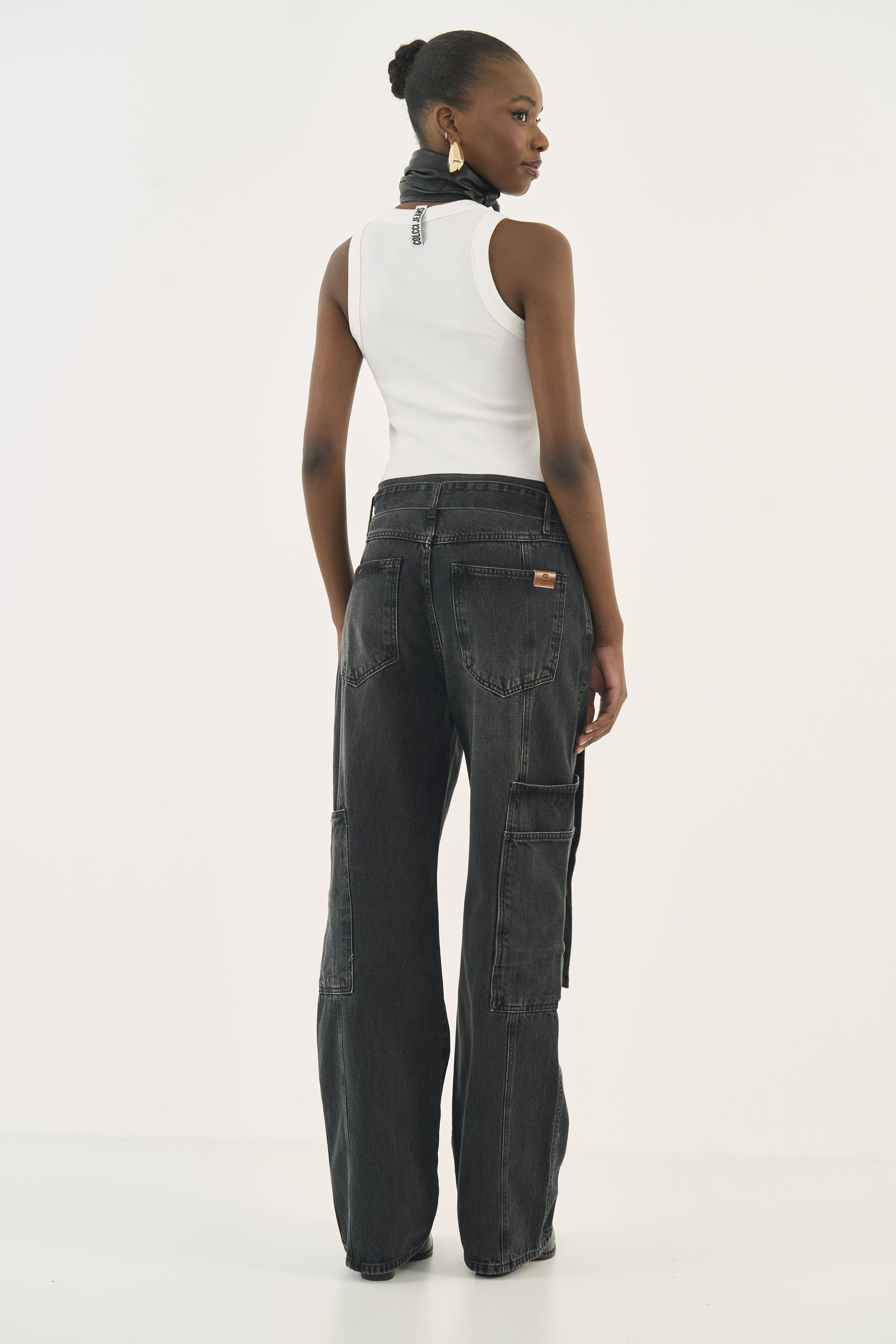 CALÇA JEANS BARCELONA 42 IND.PRETO