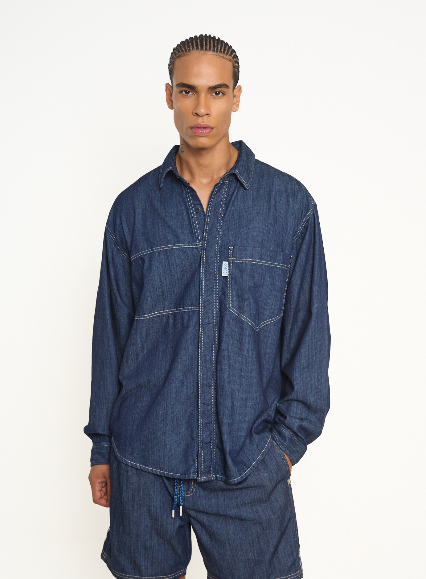 CAMISA JEANS OVERSIZED NY G INDIGO