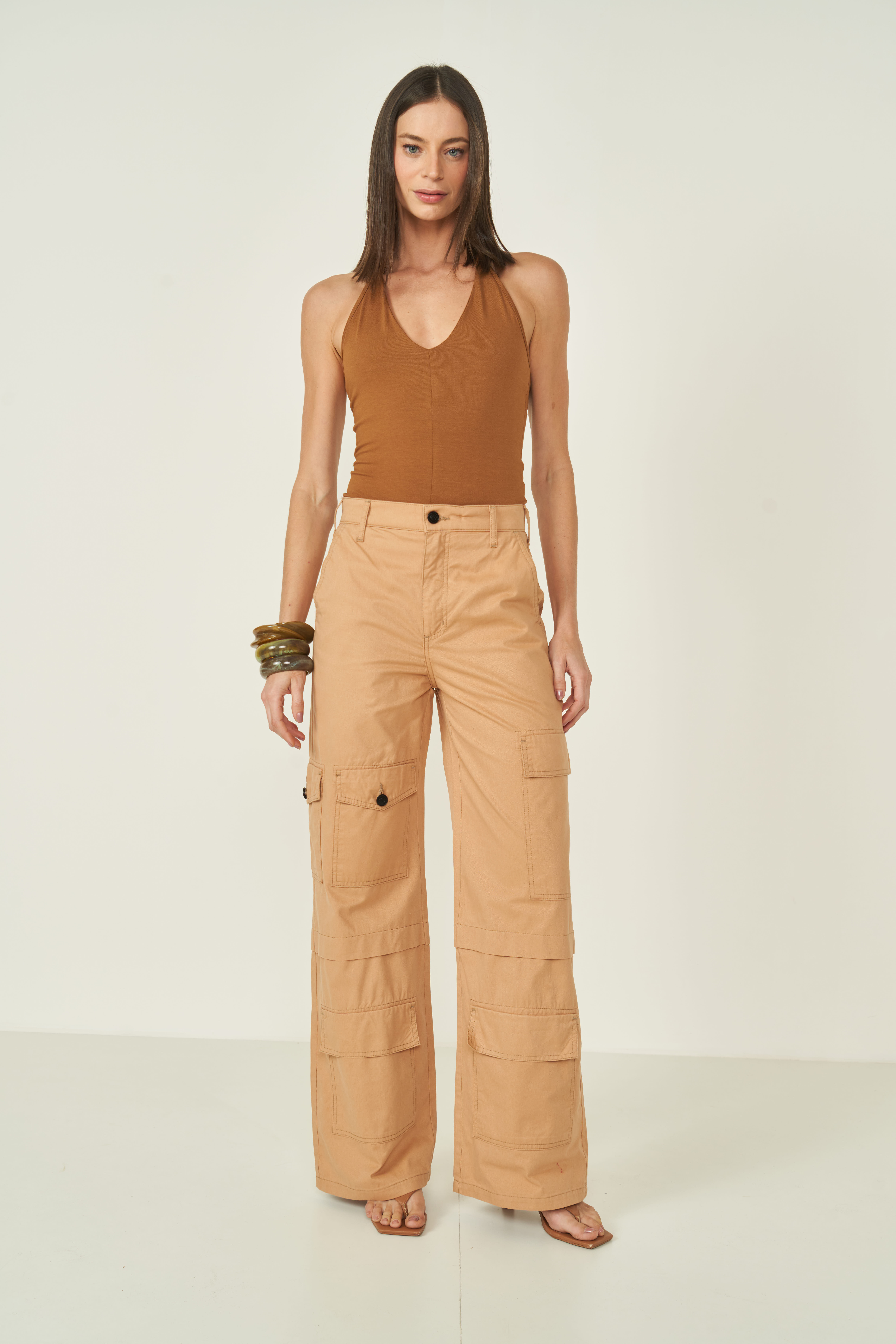CALÇA SARJA BARCELONA 40 BEGE BELGATI