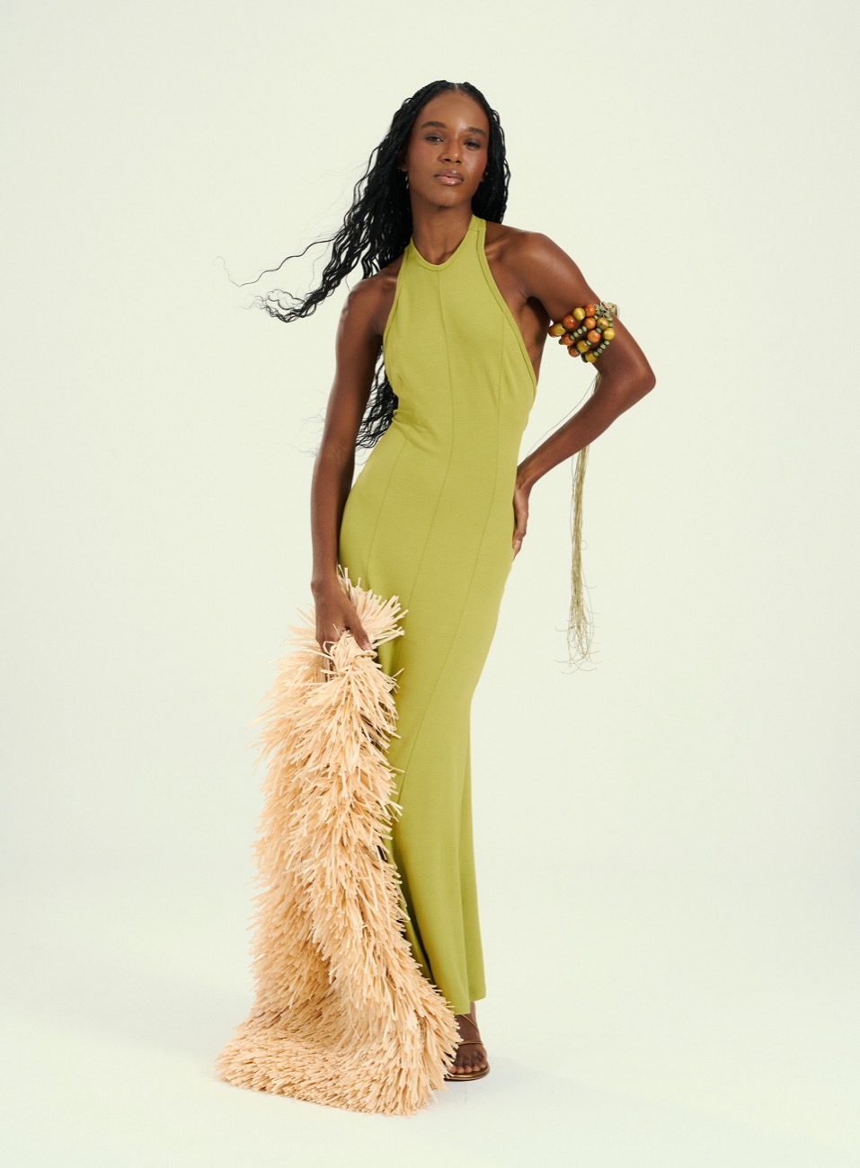 VESTIDO OPEN GG VERDE LEMON GRA
