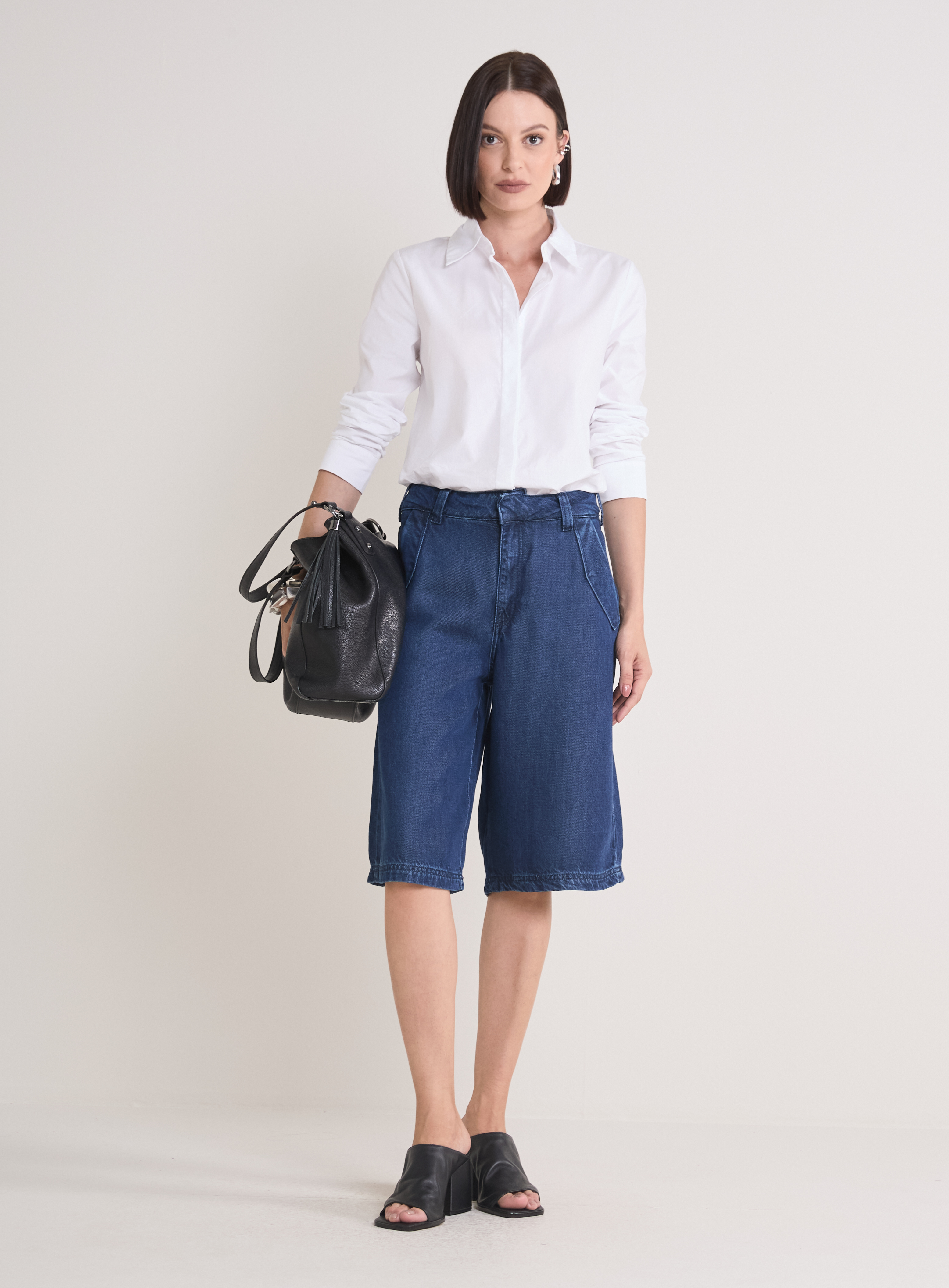 BERMUDA JEANS 38 INDIGO